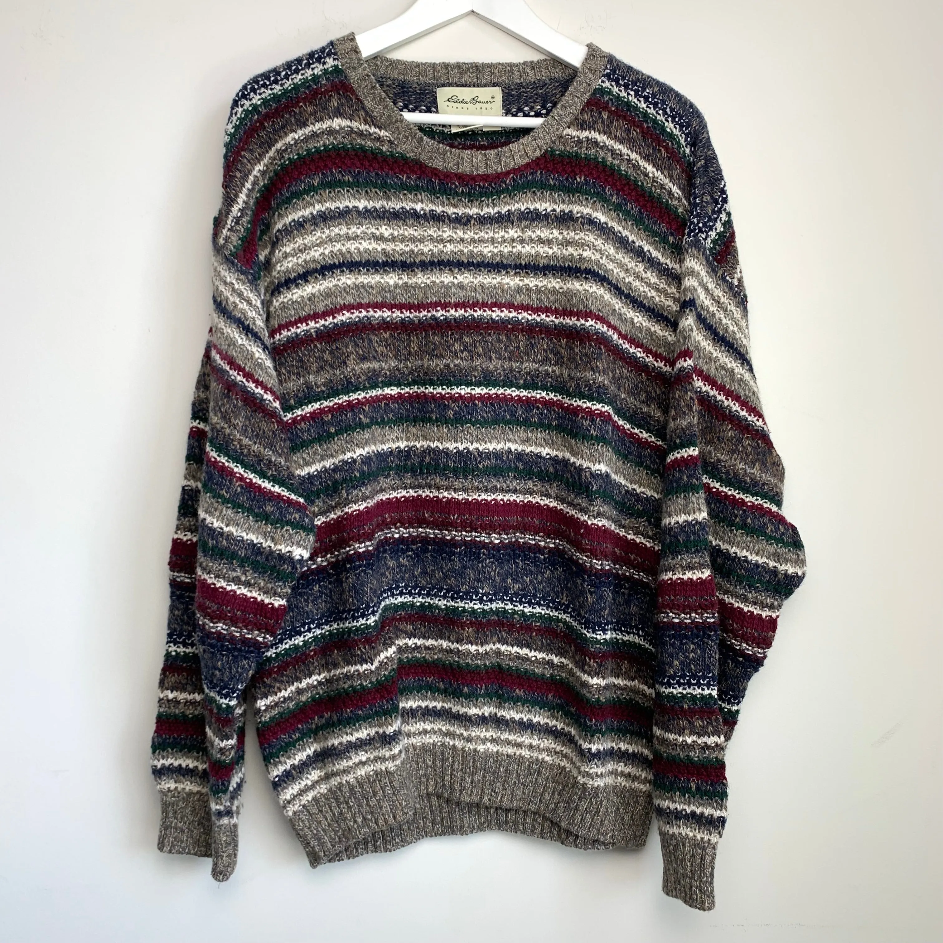 90s Eddie Bauer Chunky Knit Grandpa Sweater Size Large