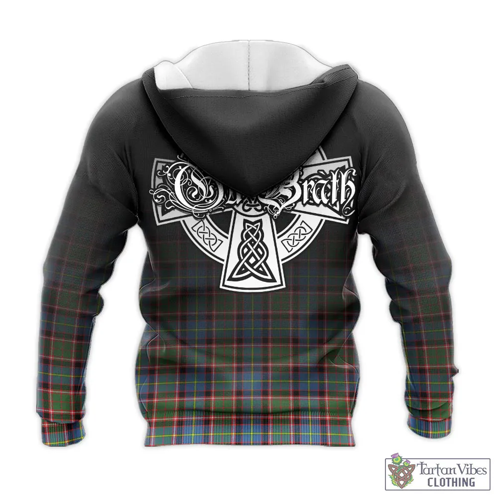 Aikenhead Tartan Knitted Hoodie Featuring Alba Gu Brath Family Crest Celtic Inspired