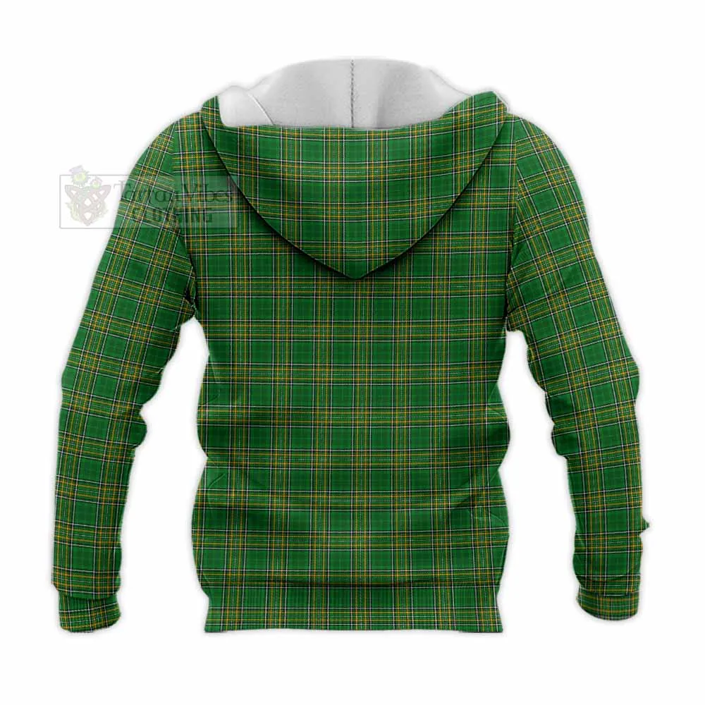 Archdekin Irish Clan Tartan Knitted Hoodie with Coat of Arms