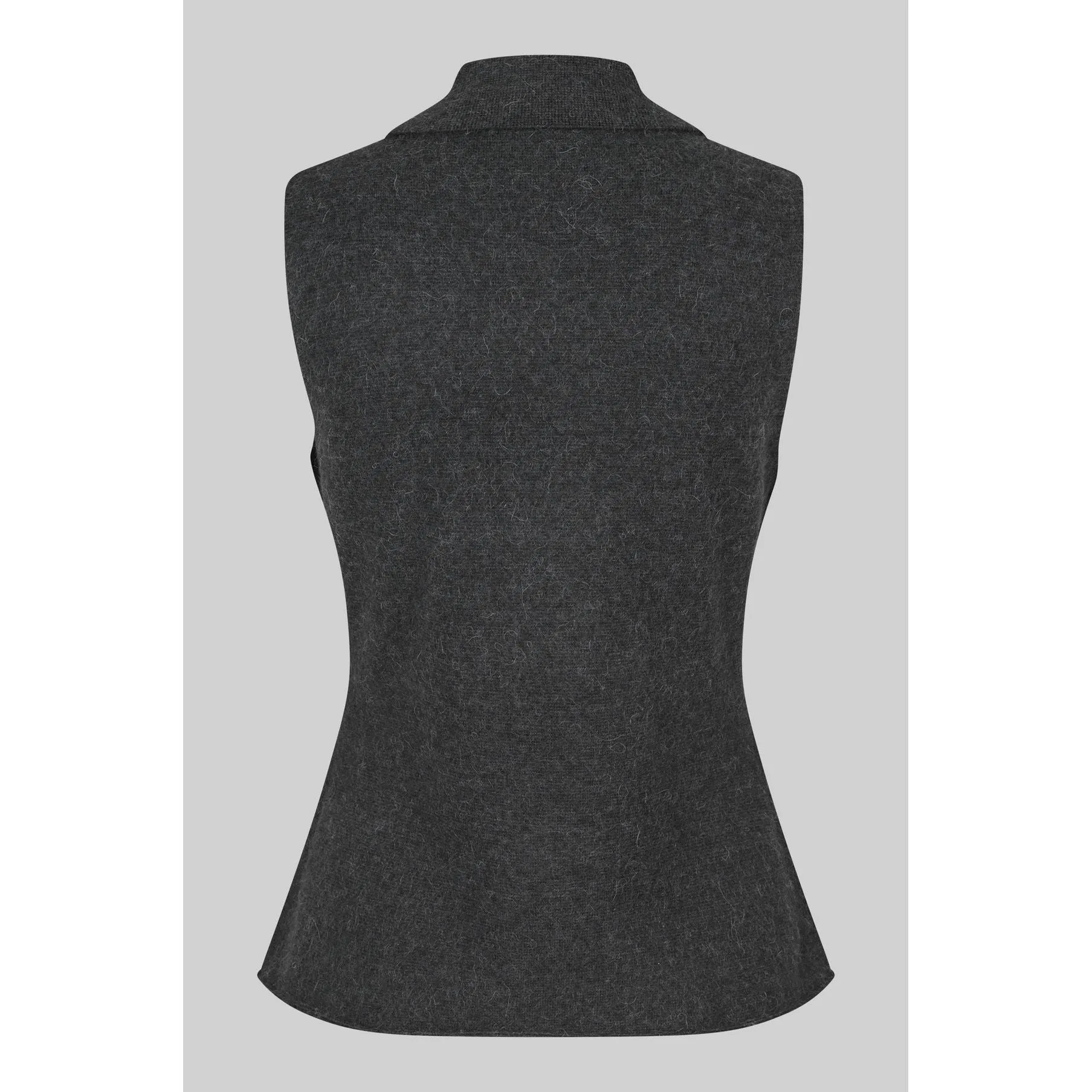 Aware Knitted Zip Waistcoat Dark Grey Melange