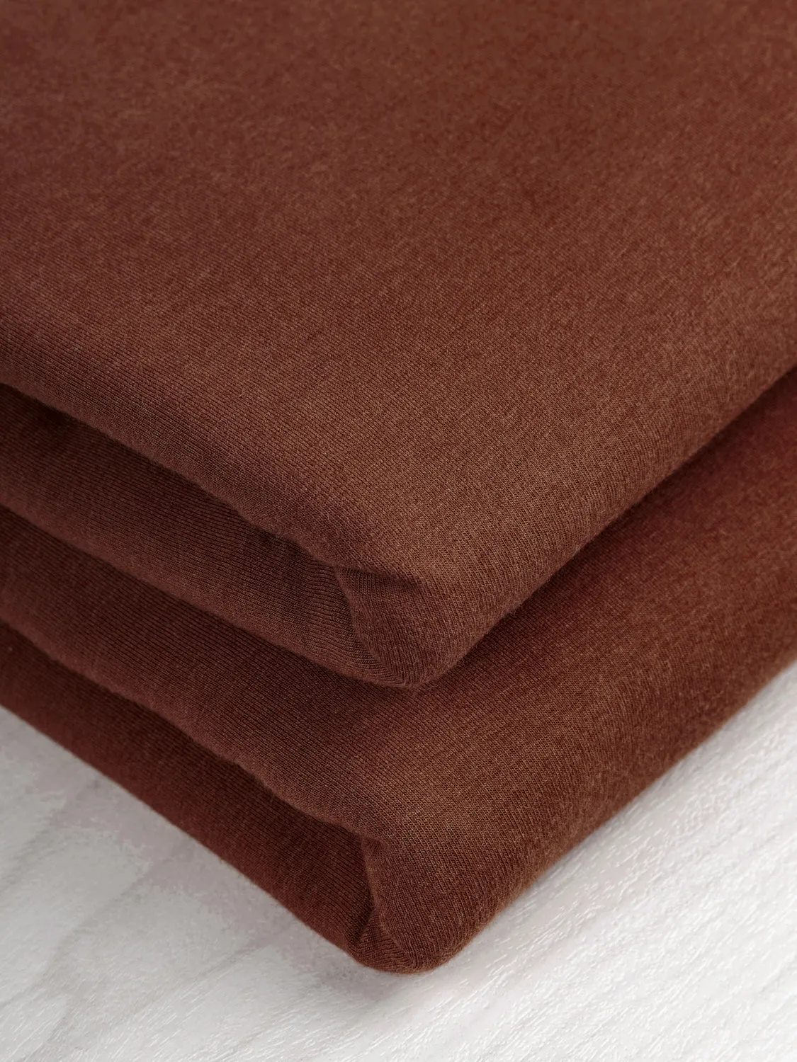 Bamboo Cotton Stretch Fleece - Sienna - Swatch