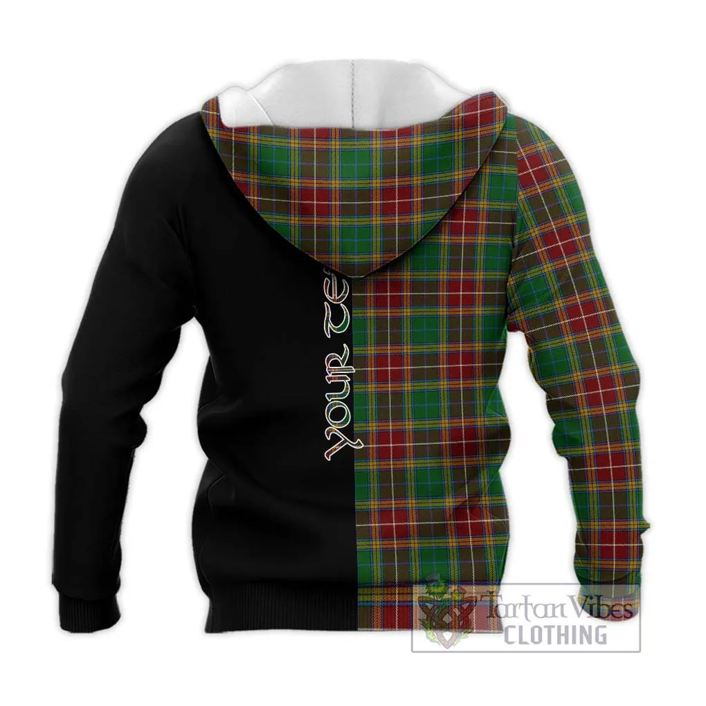 Baxter Tartan Knitted Hoodie with Family Crest and Half Of Me Style