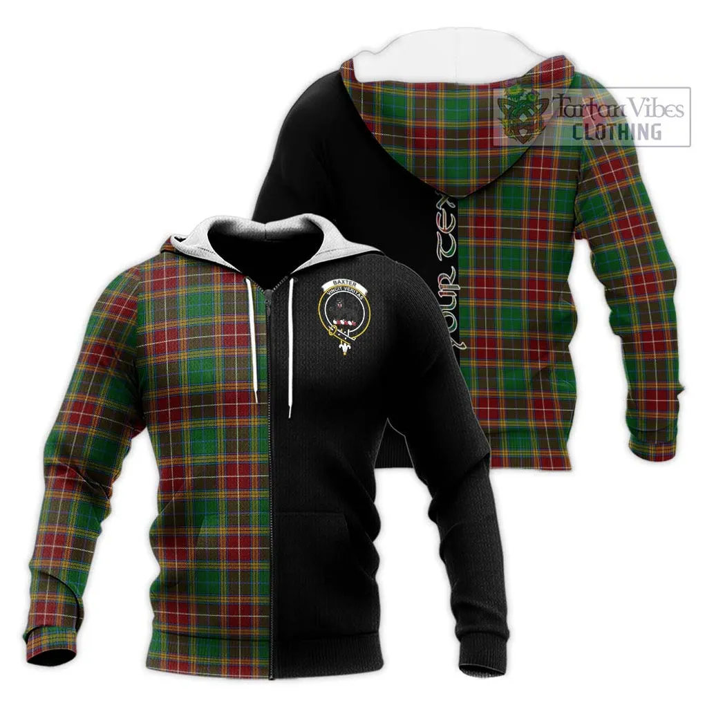 Baxter Tartan Knitted Hoodie with Family Crest and Half Of Me Style