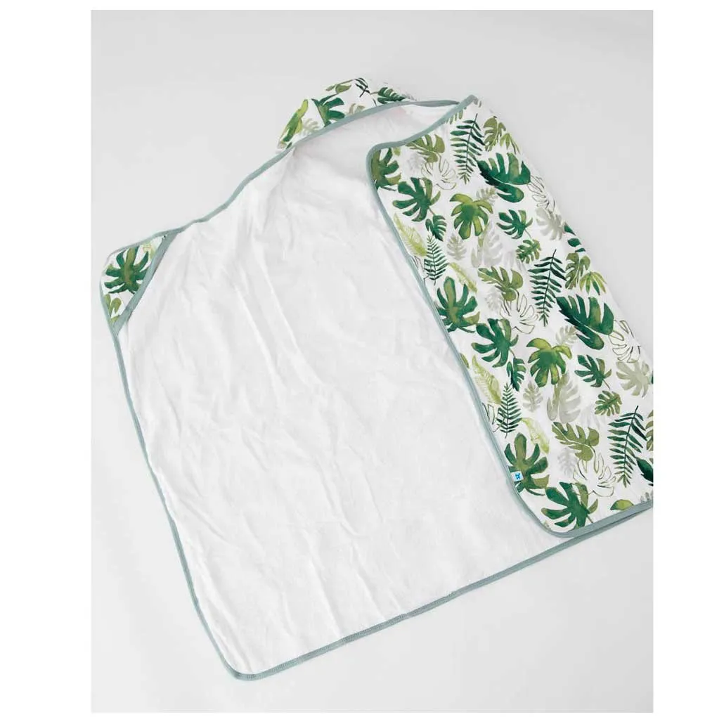 Big Kids Hooded Towel – Tropical Leaf