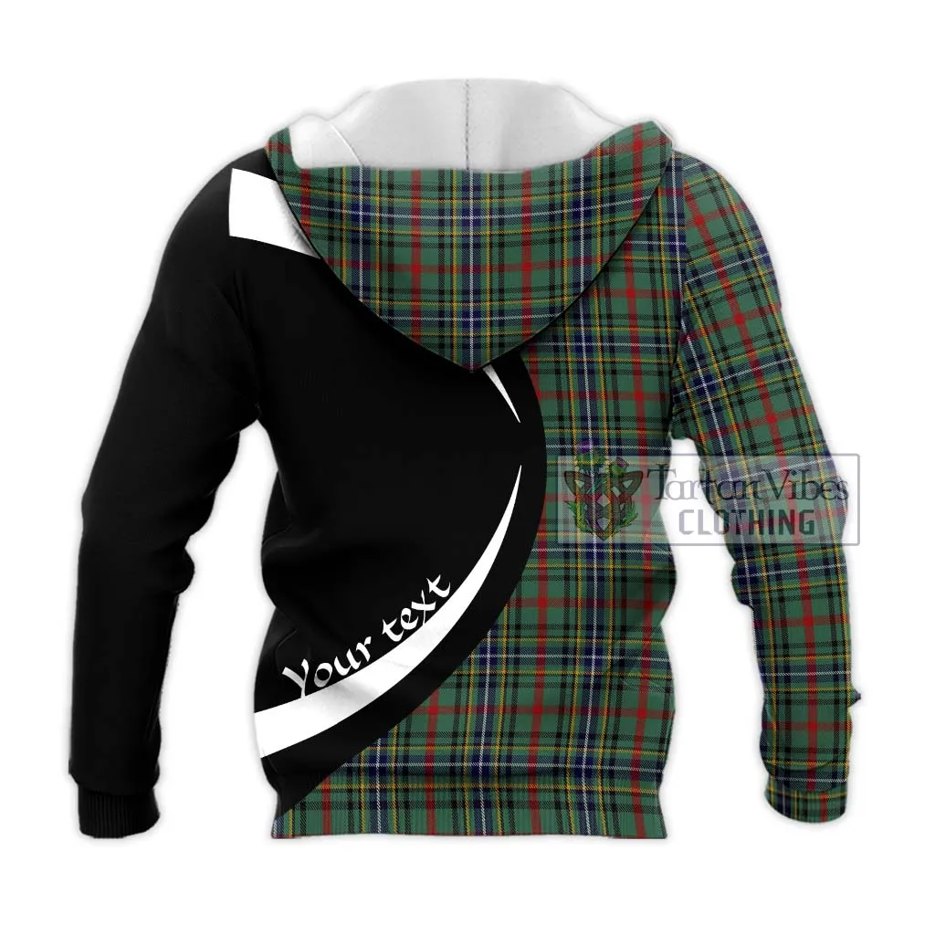 Bisset Tartan Knitted Hoodie with Family Crest Circle Style