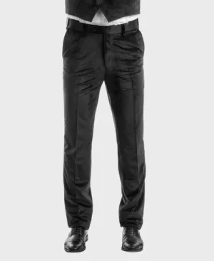 Black Velvet Tuxedo Pants