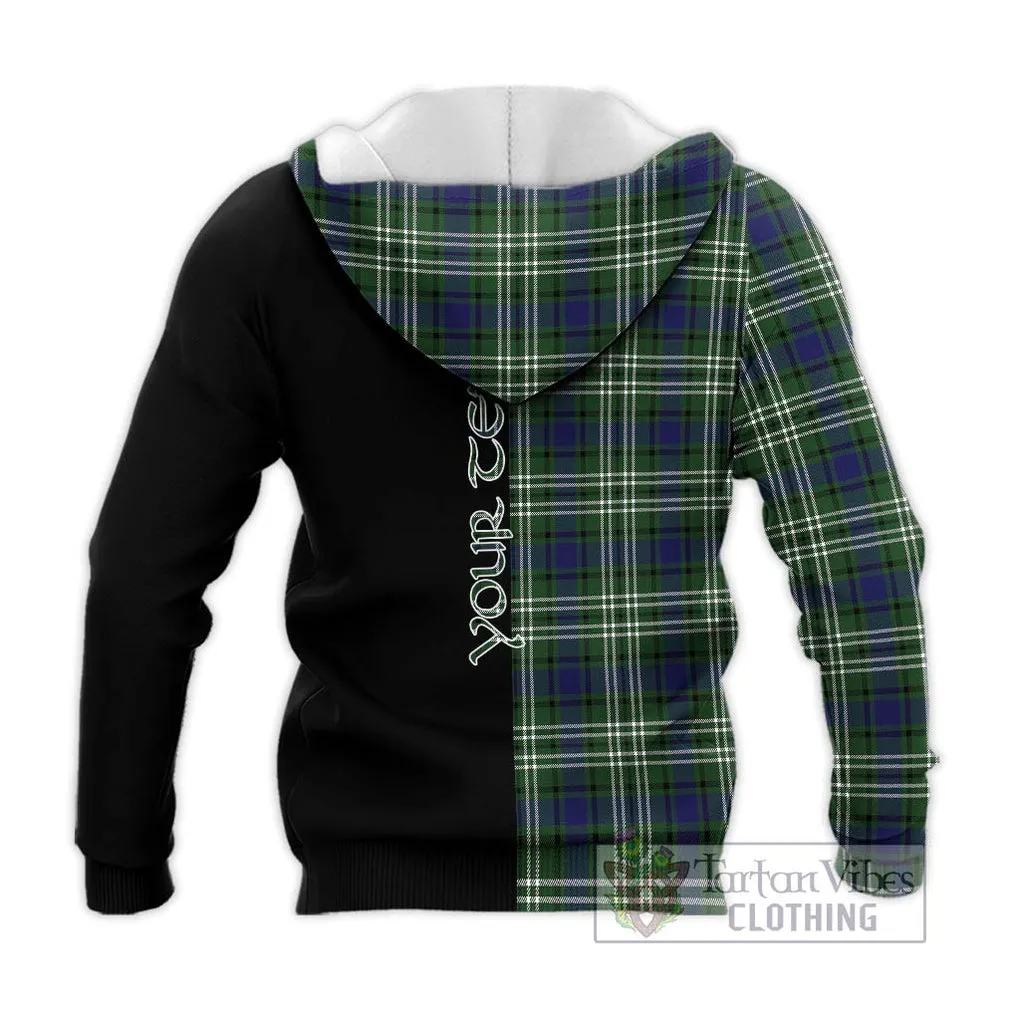 Blyth Tartan Knitted Hoodie with Family Crest and Half Of Me Style