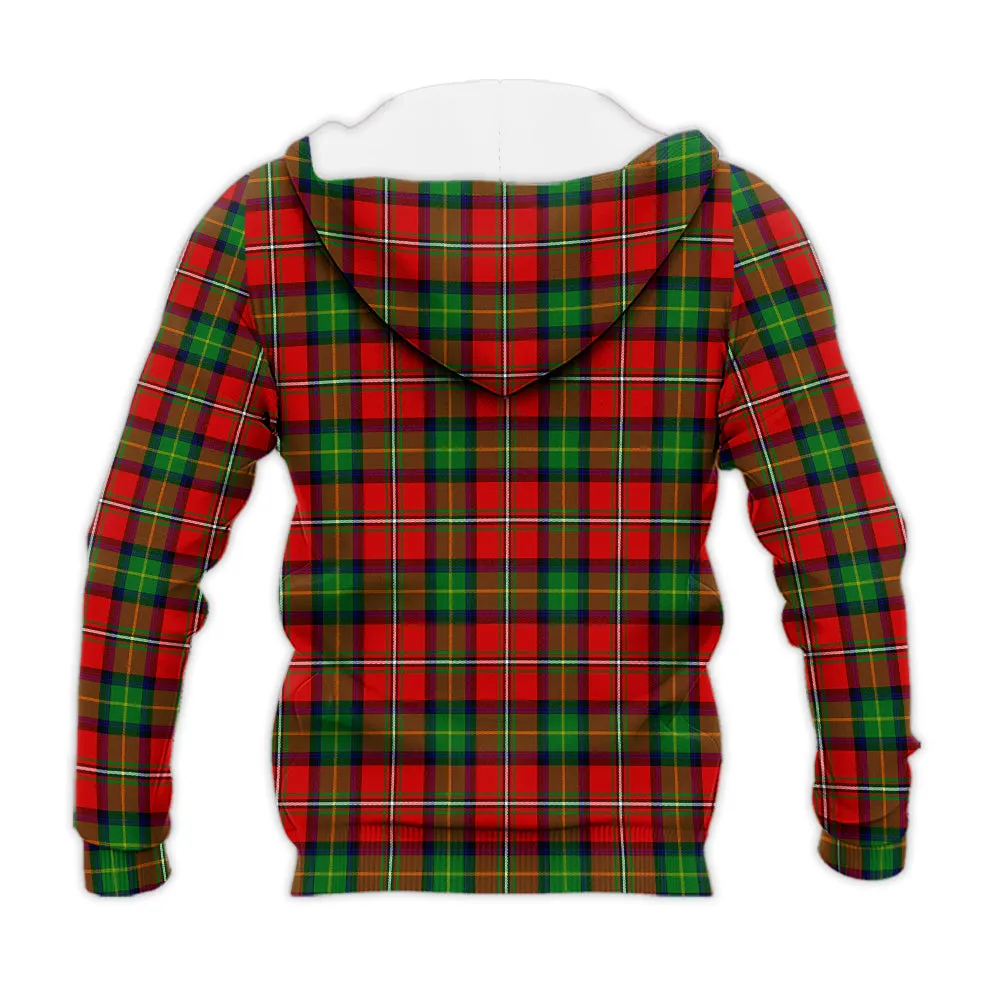 Boyd Tartan Knitted Hoodie with Family Crest