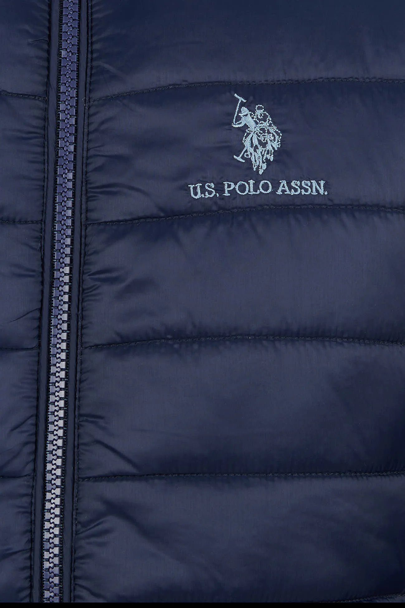 Boys Hooded Quilted Jacket in Navy Blue