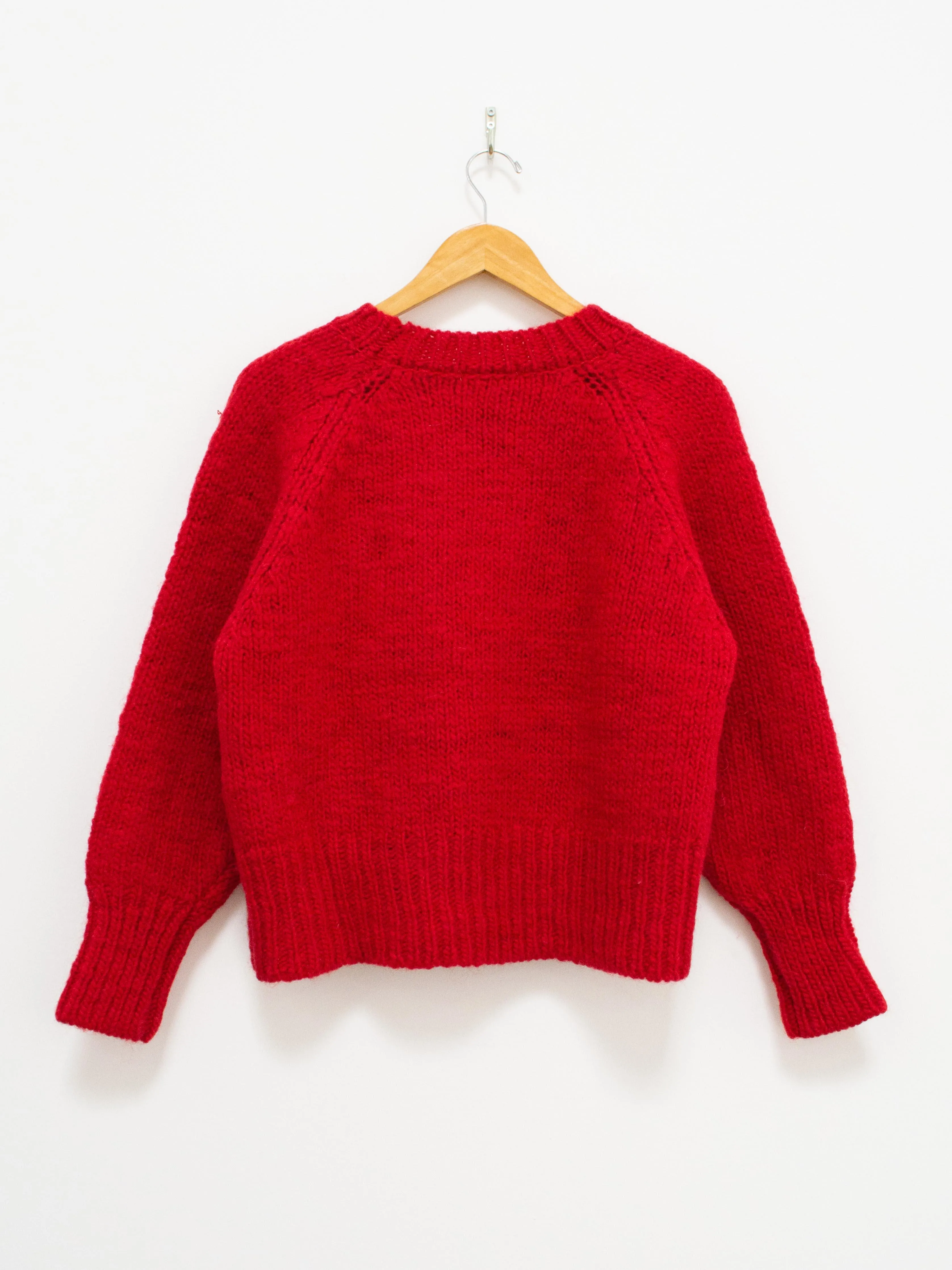 British Wool Eagle Pullover Knit - Red