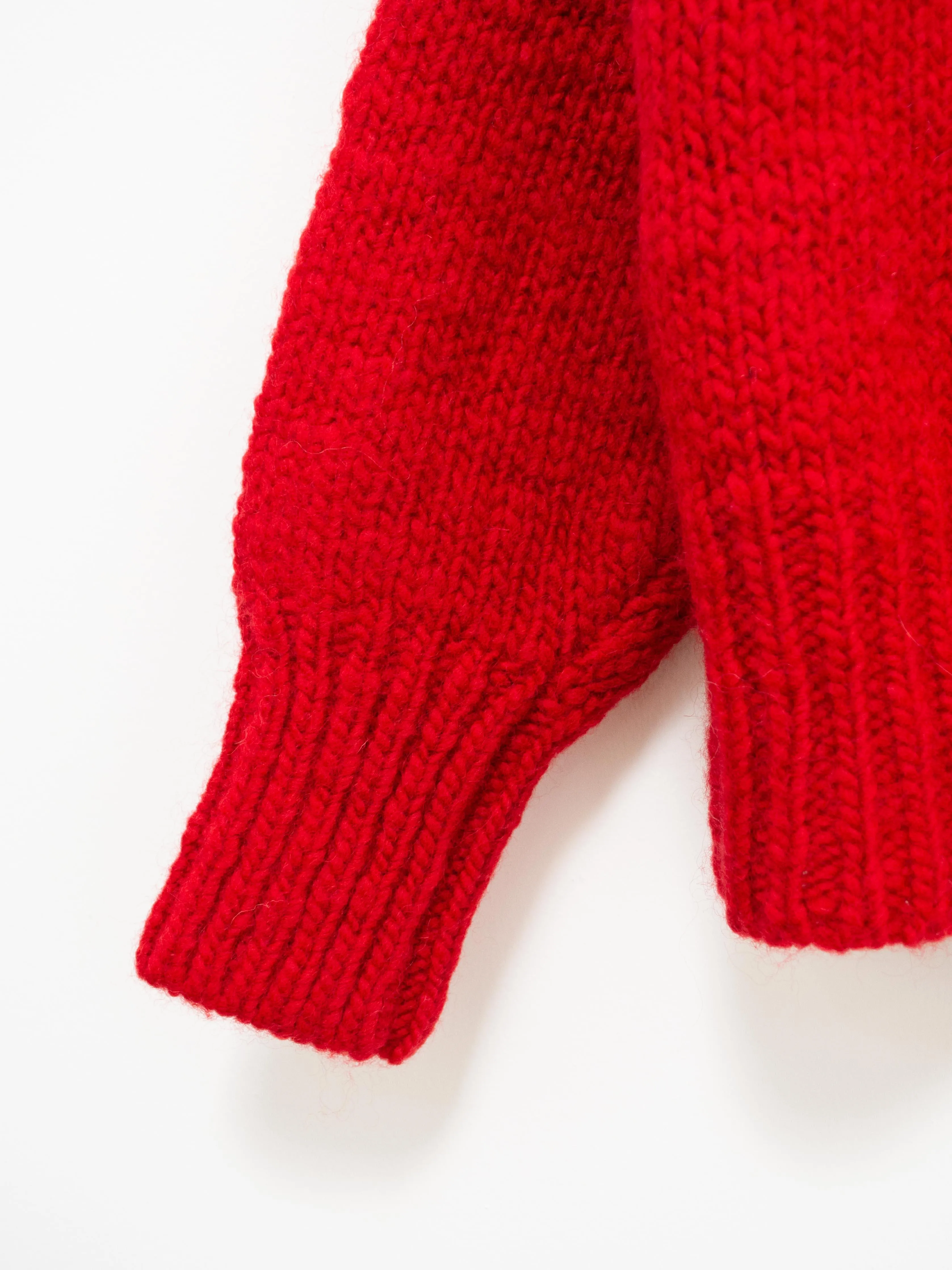 British Wool Eagle Pullover Knit - Red