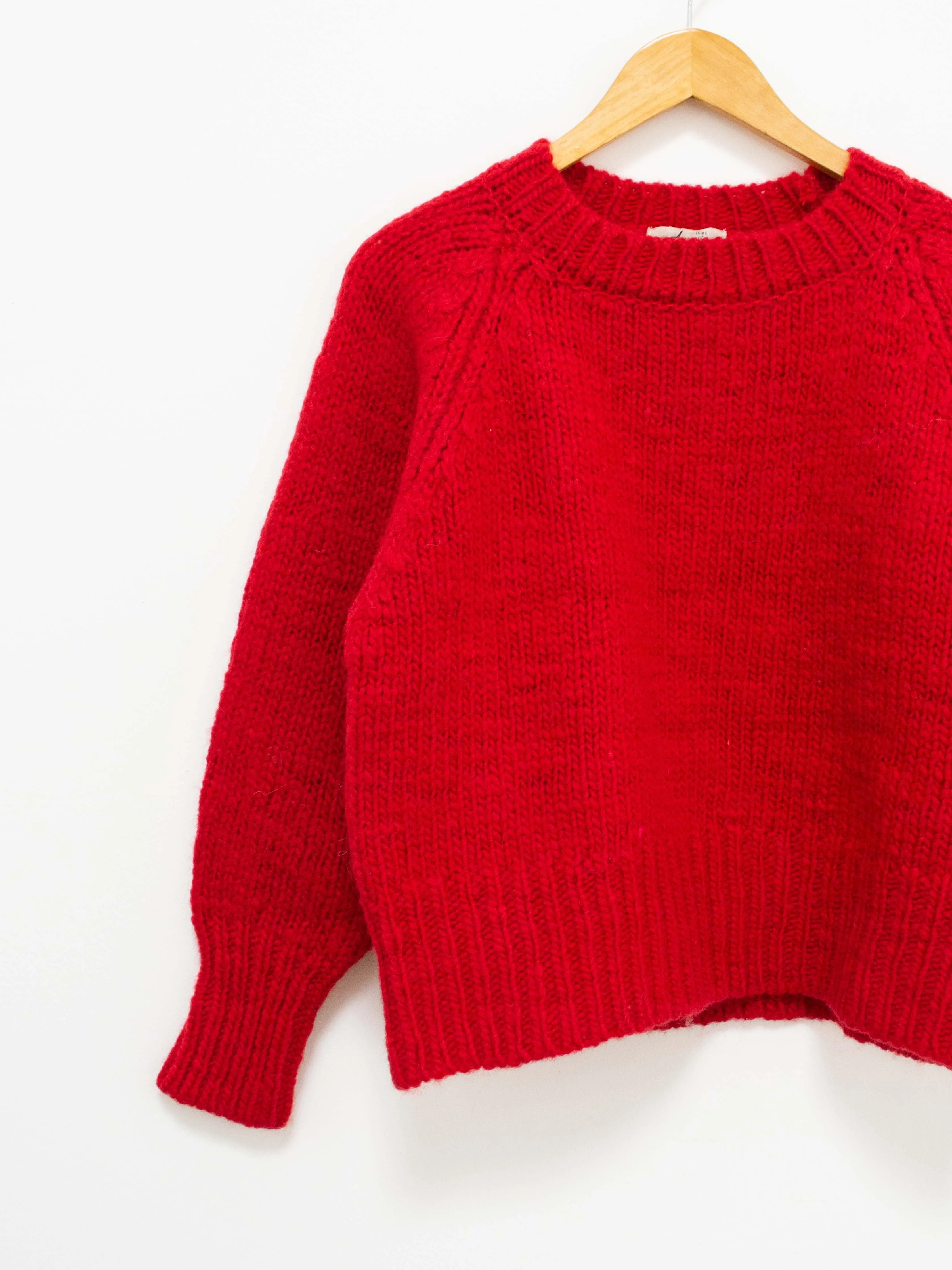 British Wool Eagle Pullover Knit - Red