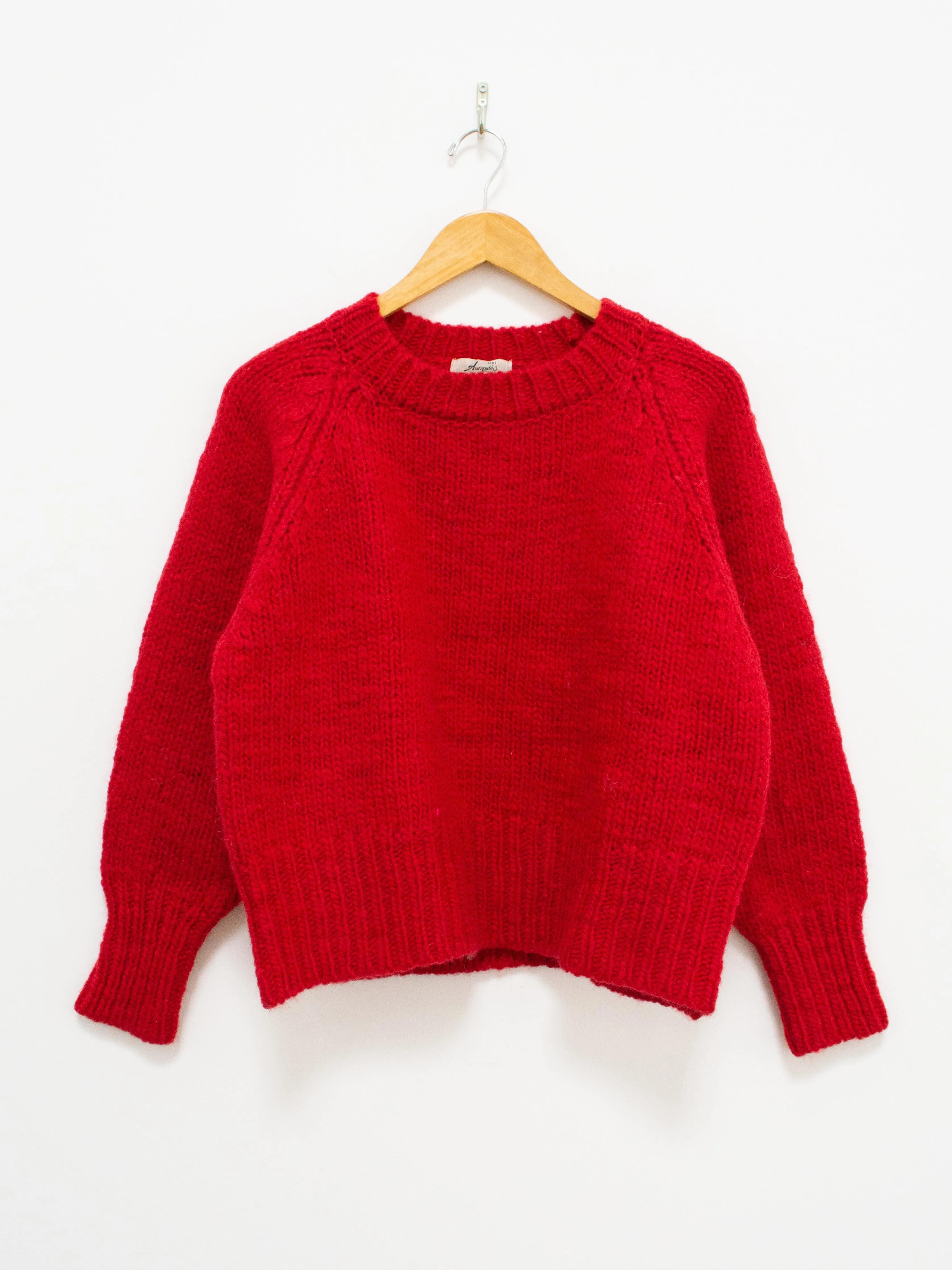 British Wool Eagle Pullover Knit - Red