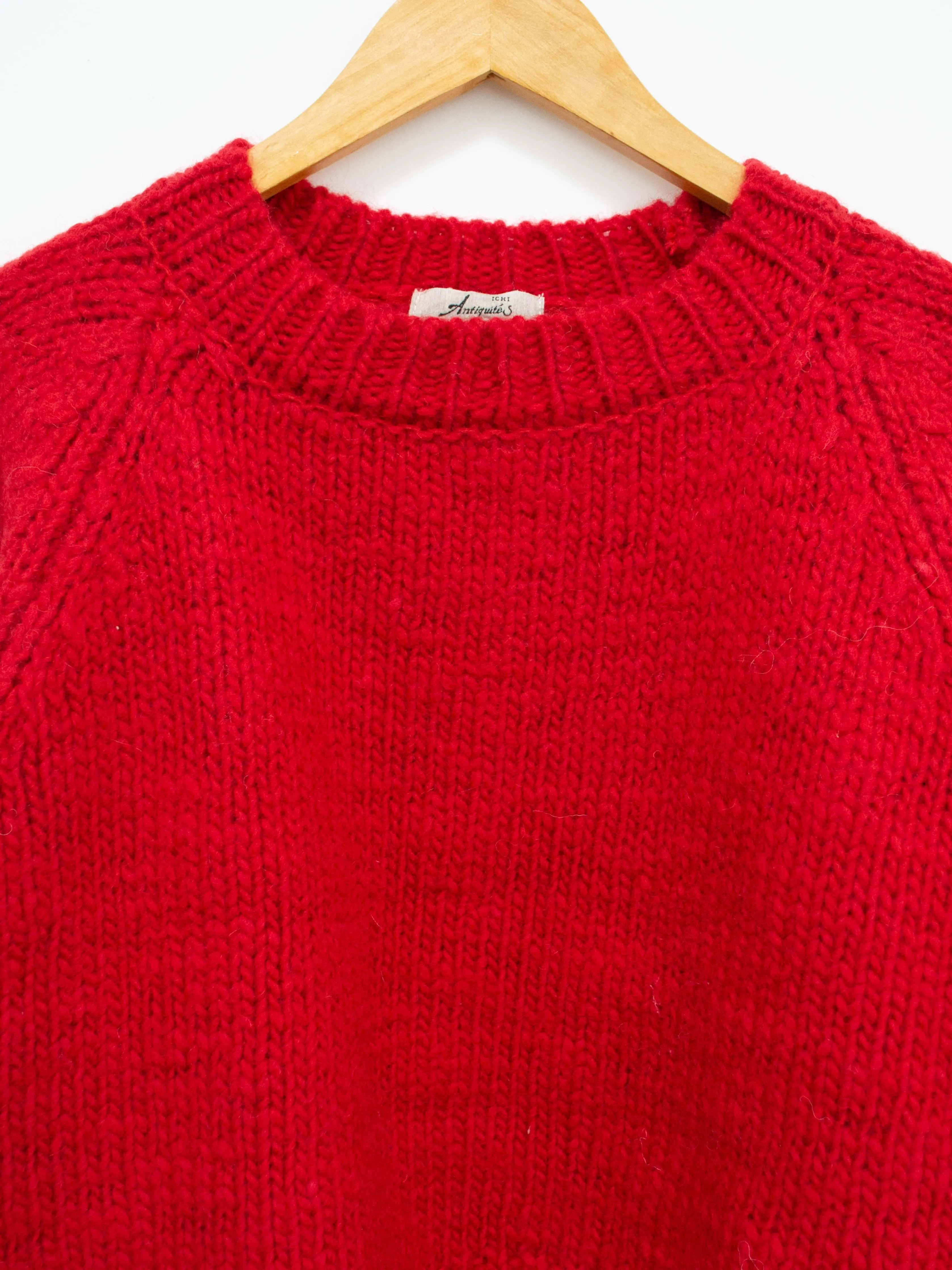 British Wool Eagle Pullover Knit - Red