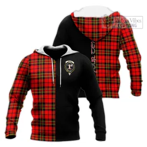 Brodie Modern Tartan Knitted Hoodie with Family Crest and Half Of Me Style