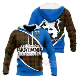 Buchan Family Crest Tartan Knitted Hoodie Celebrate Saint Andrew's Day in Style