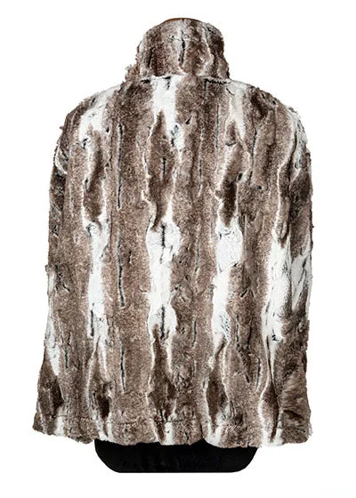 Capelet - Luxury Faux Fur in Birch  - (One Left with Chocolate Lining!)