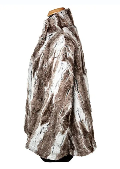 Capelet - Luxury Faux Fur in  Birch  - (One Left with Chocolate Lining!)