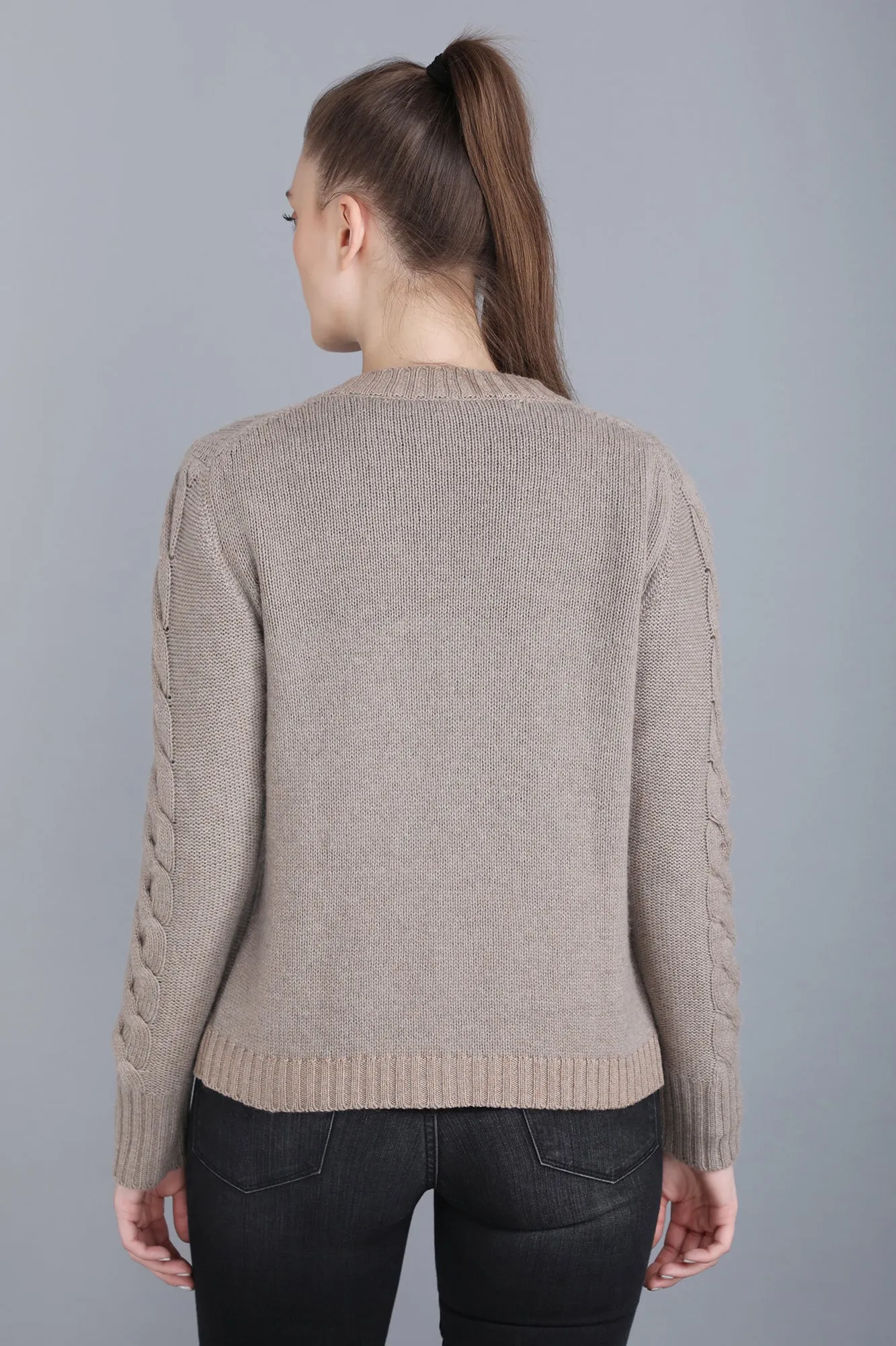 Cashmere Cardigan Natural Undyed