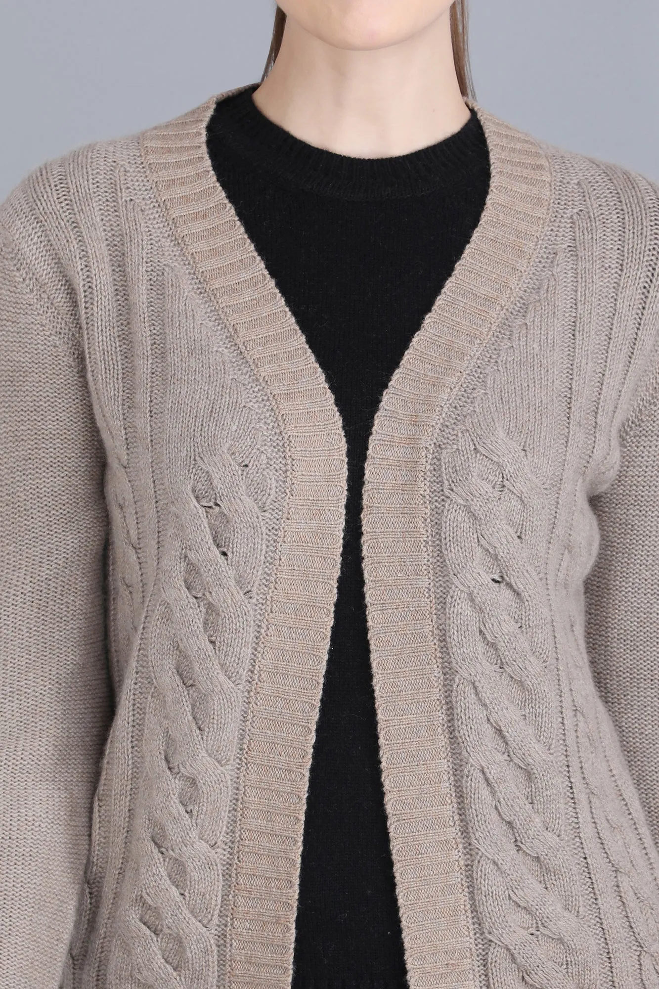 Cashmere Cardigan Natural Undyed