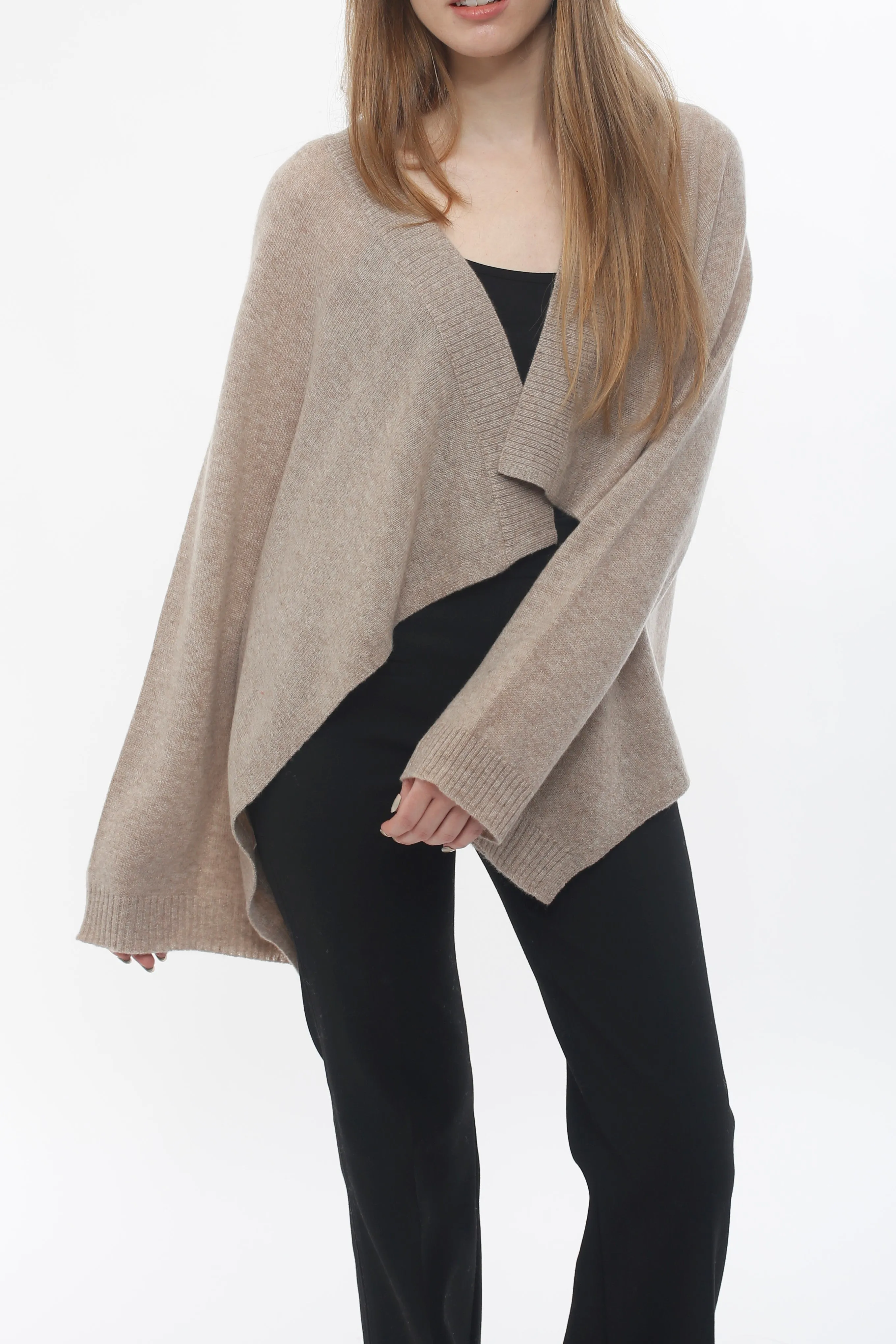 Cashmere Long Sleeve Cropped Cardigan