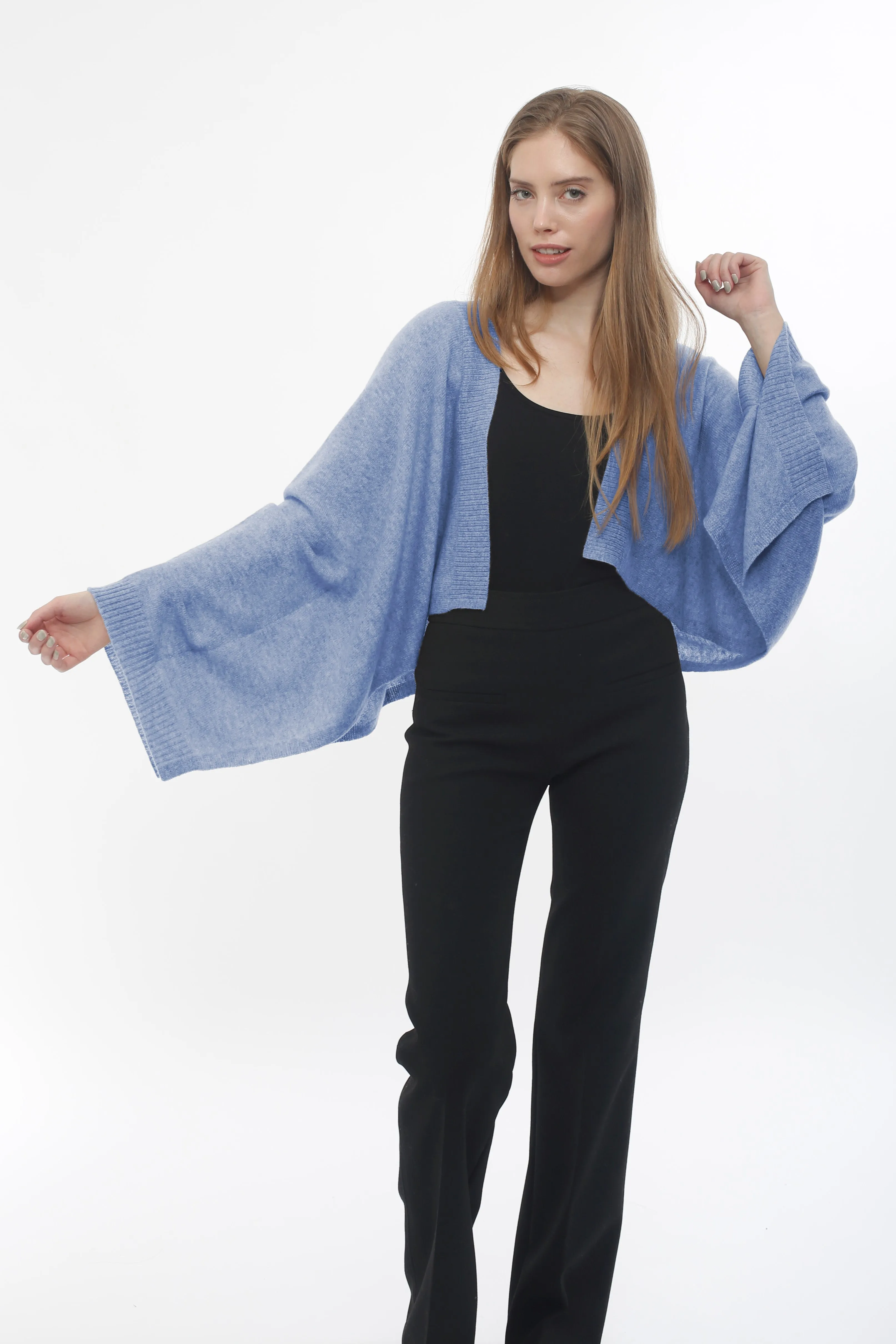 Cashmere Long Sleeve Cropped Cardigan