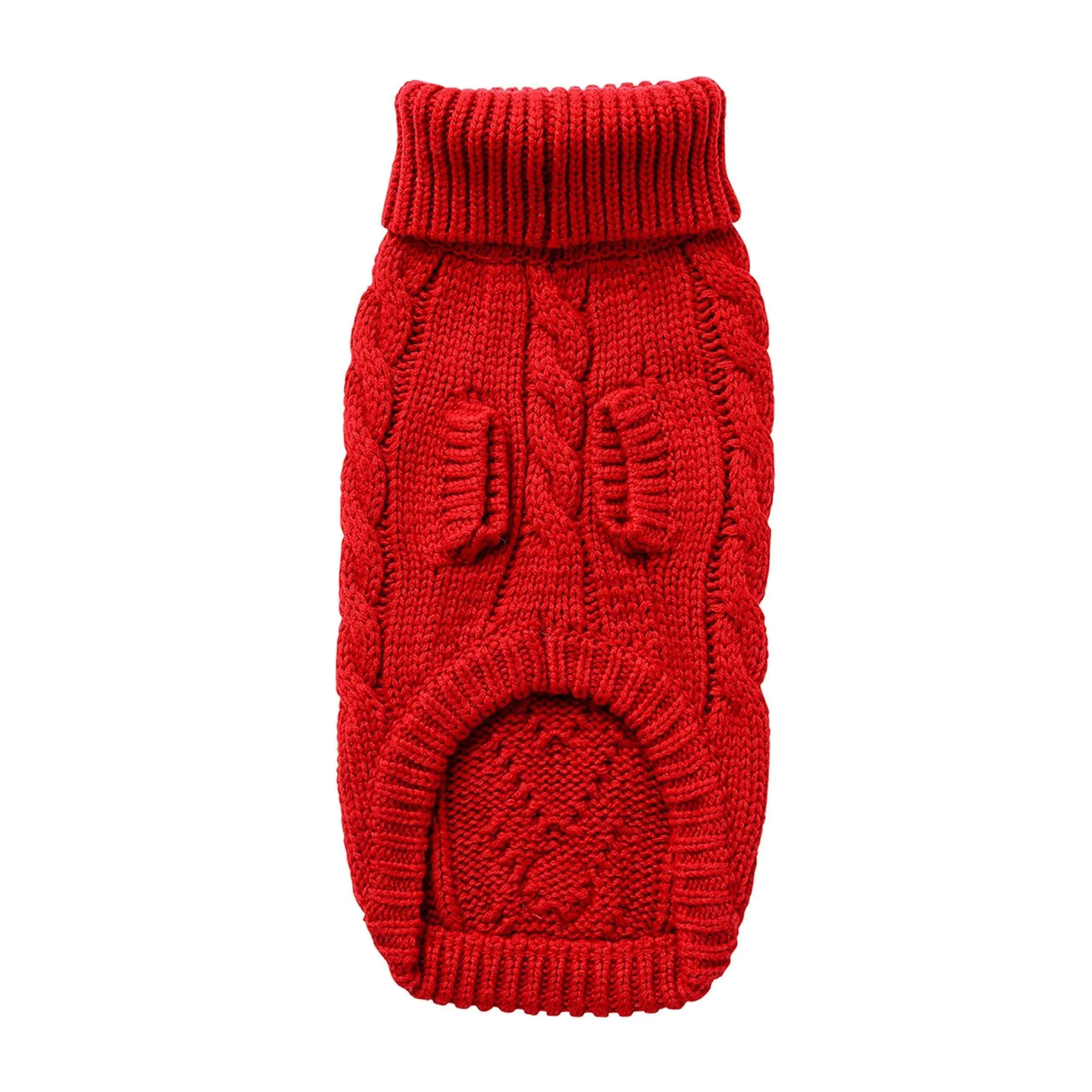 Chic Cozy Red Chalet Dog Sweater