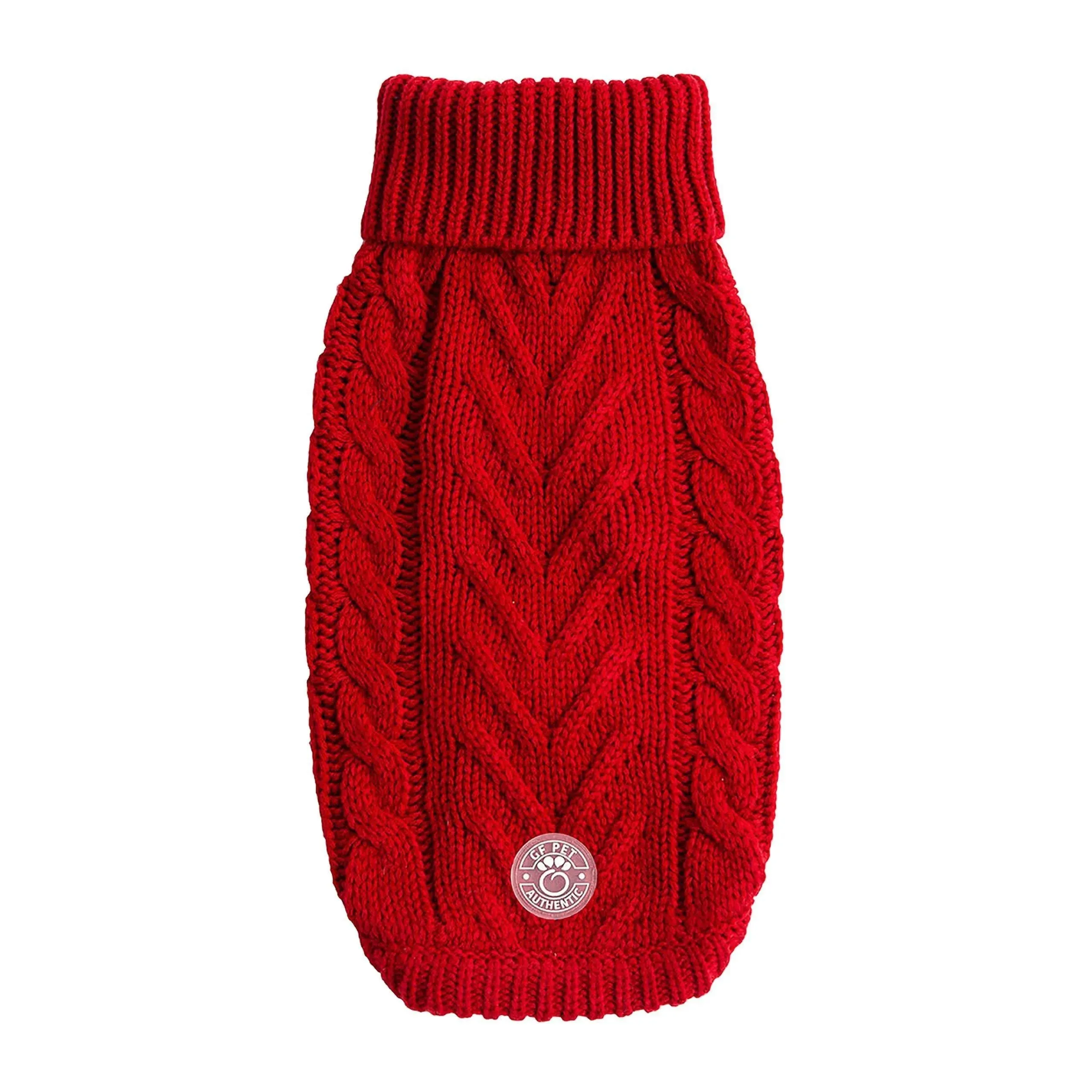 Chic Cozy Red Chalet Dog Sweater