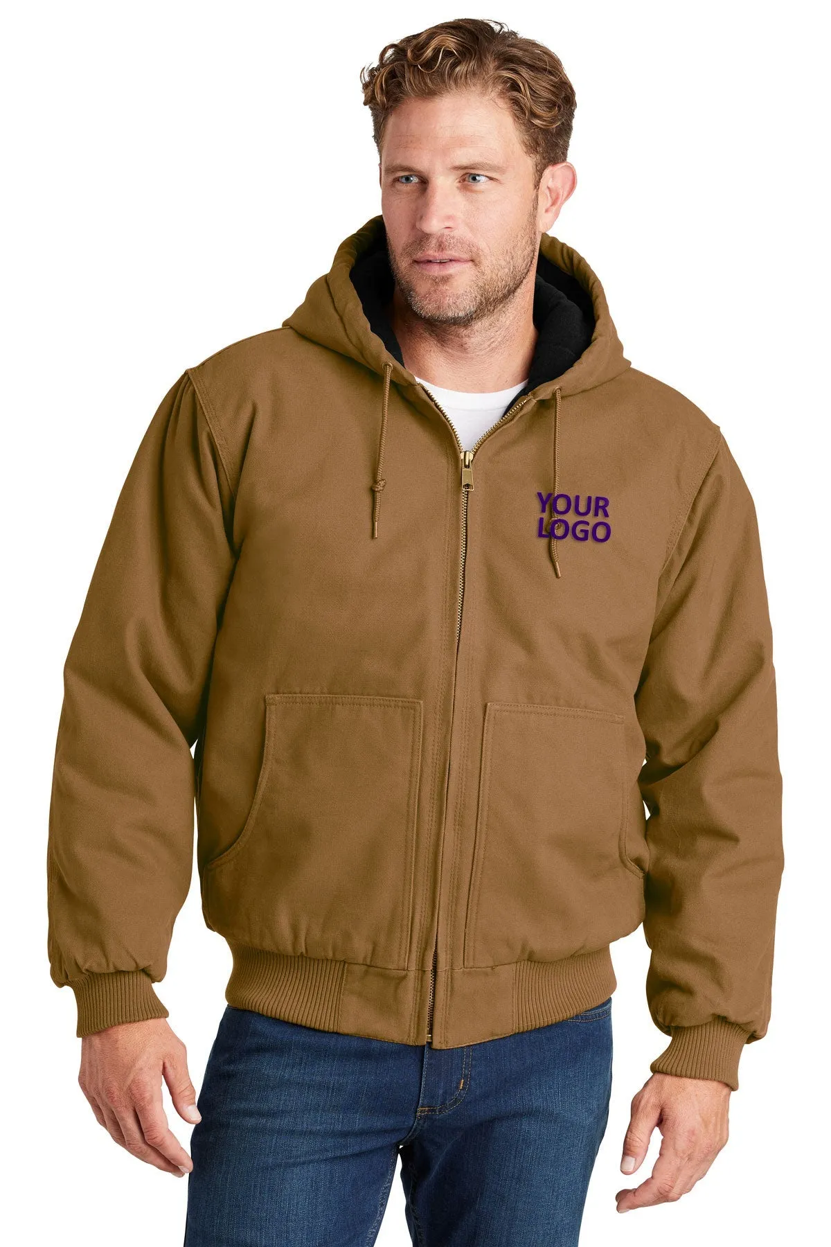 CornerStone Washed Duck Insulated Hooded Jacket, Duck Brown