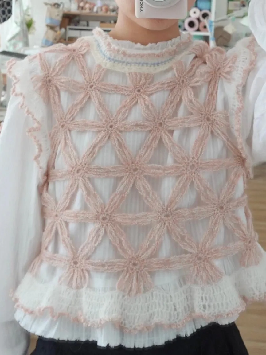 [Customized] Soft Dream As In cloud Hand Knitted Vest