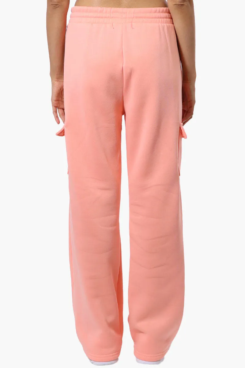 Fahrenheit Fleece Wide Leg Cargo Sweatpants - Pink