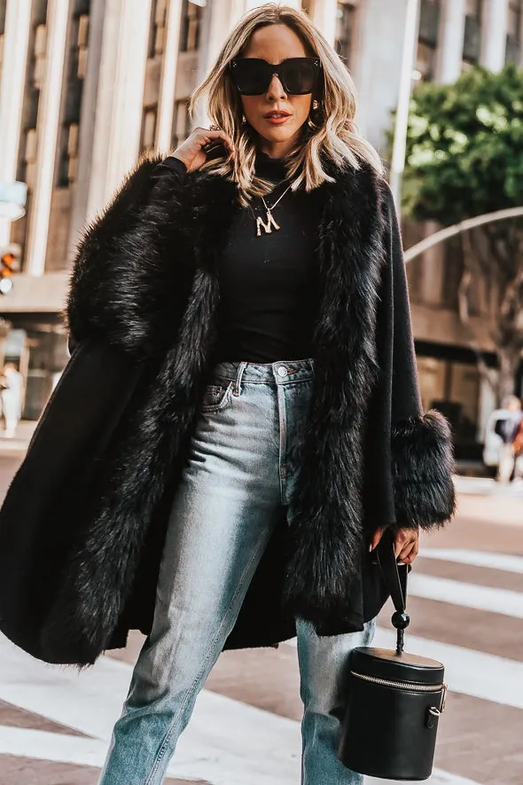 Faux Fur Cape