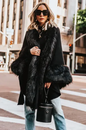 Faux Fur Cape