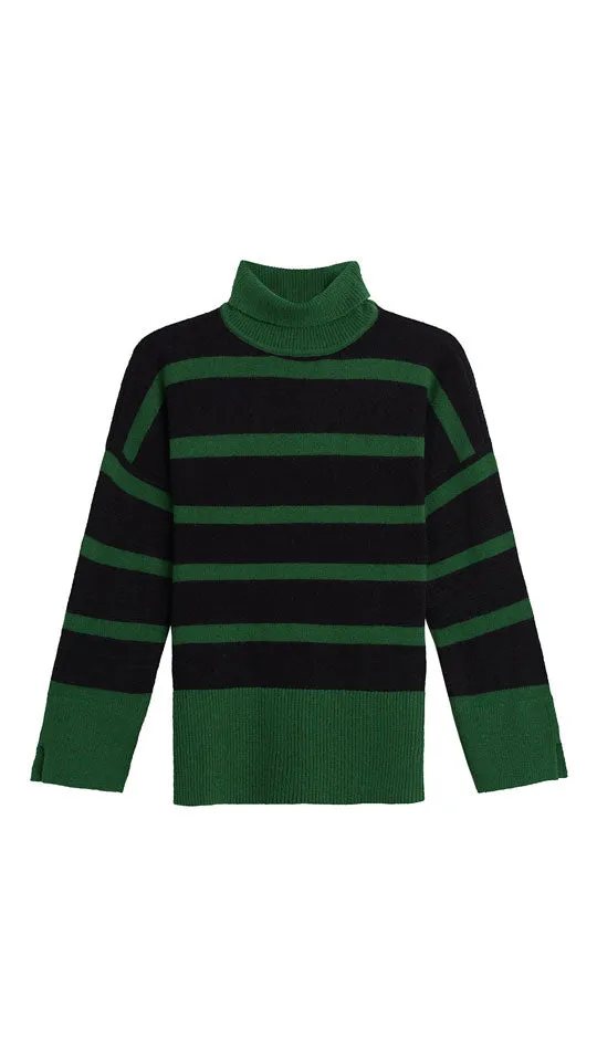 FIONA STRIPED TURTLENECK SWEATER