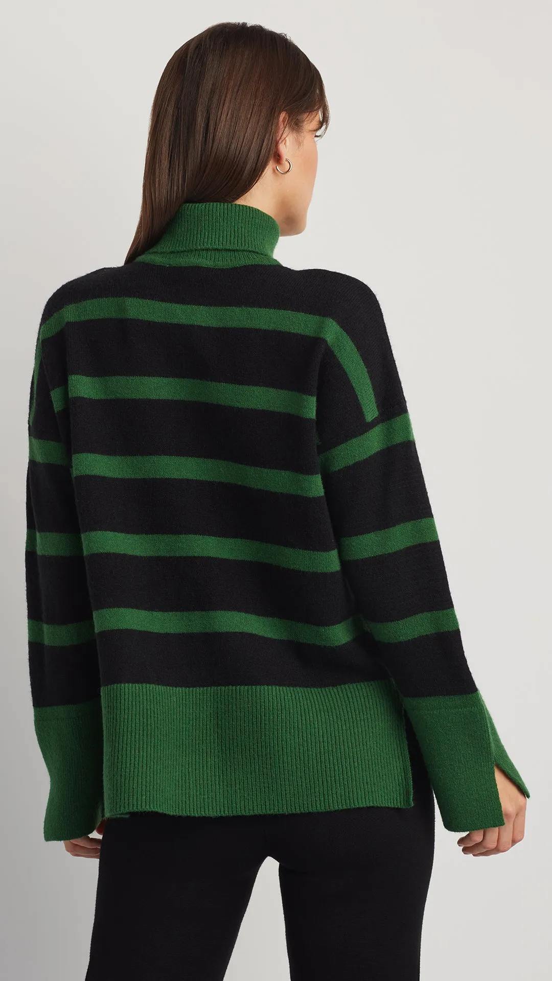 FIONA STRIPED TURTLENECK SWEATER