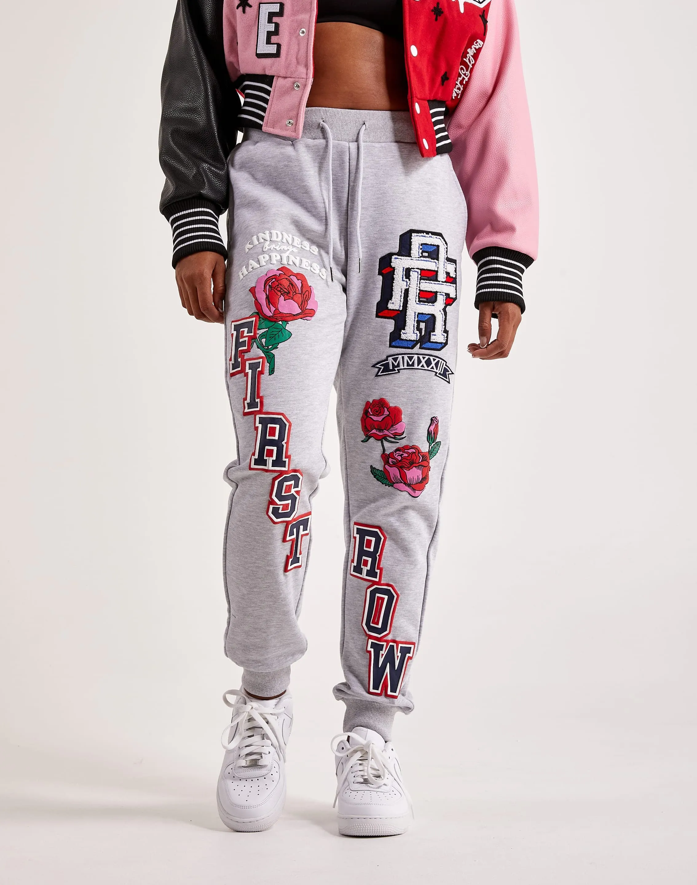 First Row Flower Power Fleece Joggers