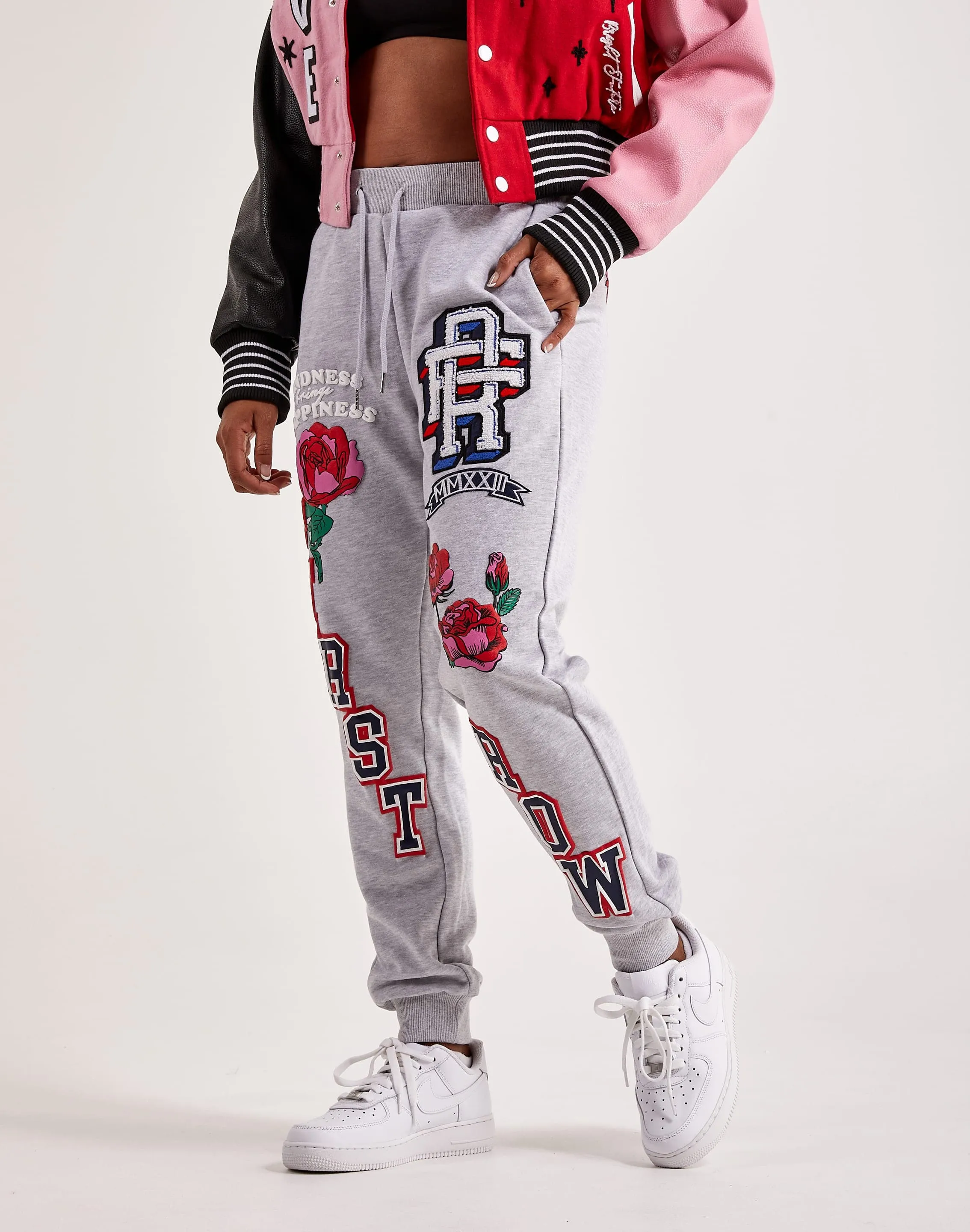 First Row Flower Power Fleece Joggers