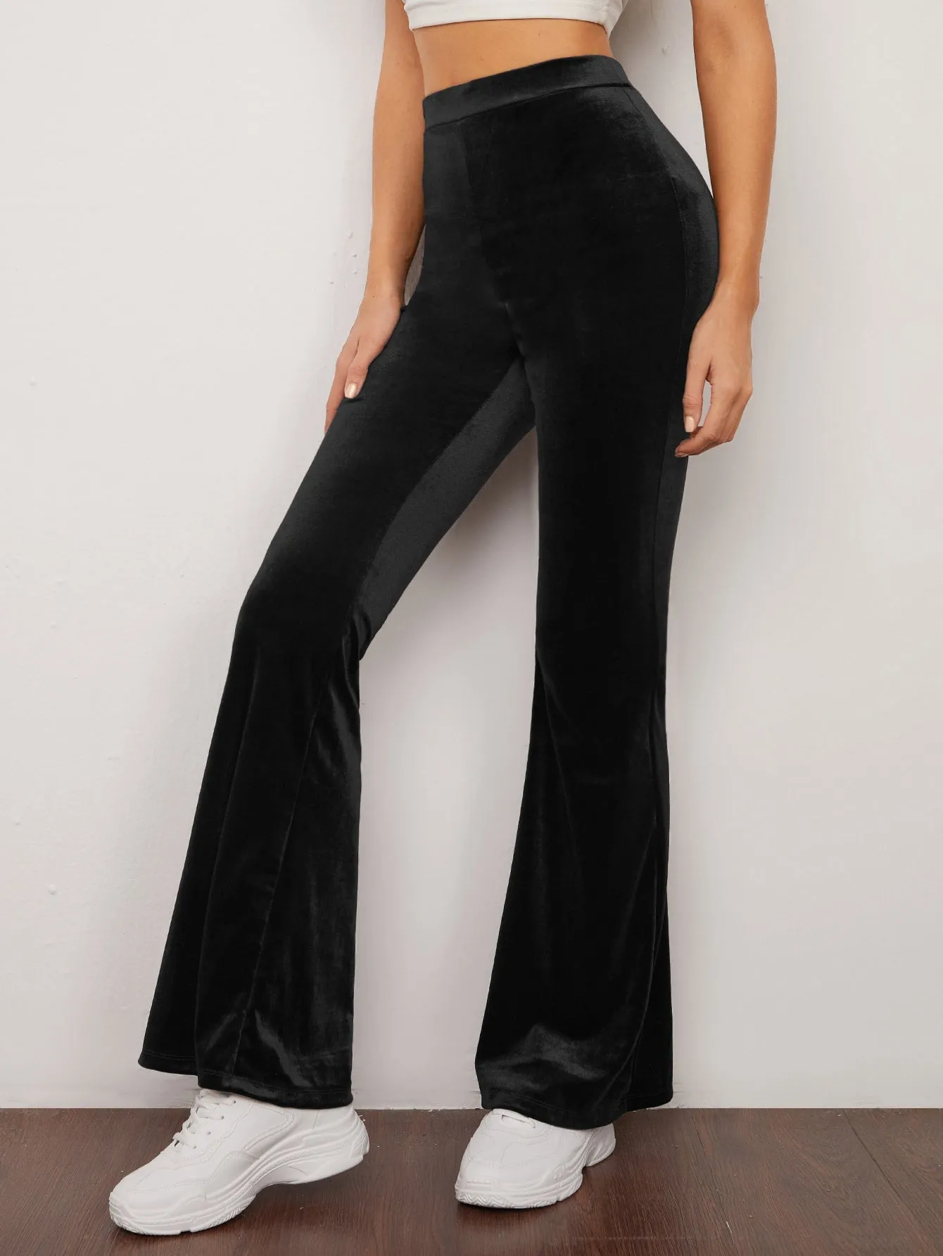 Flare Leg Velvet Pants