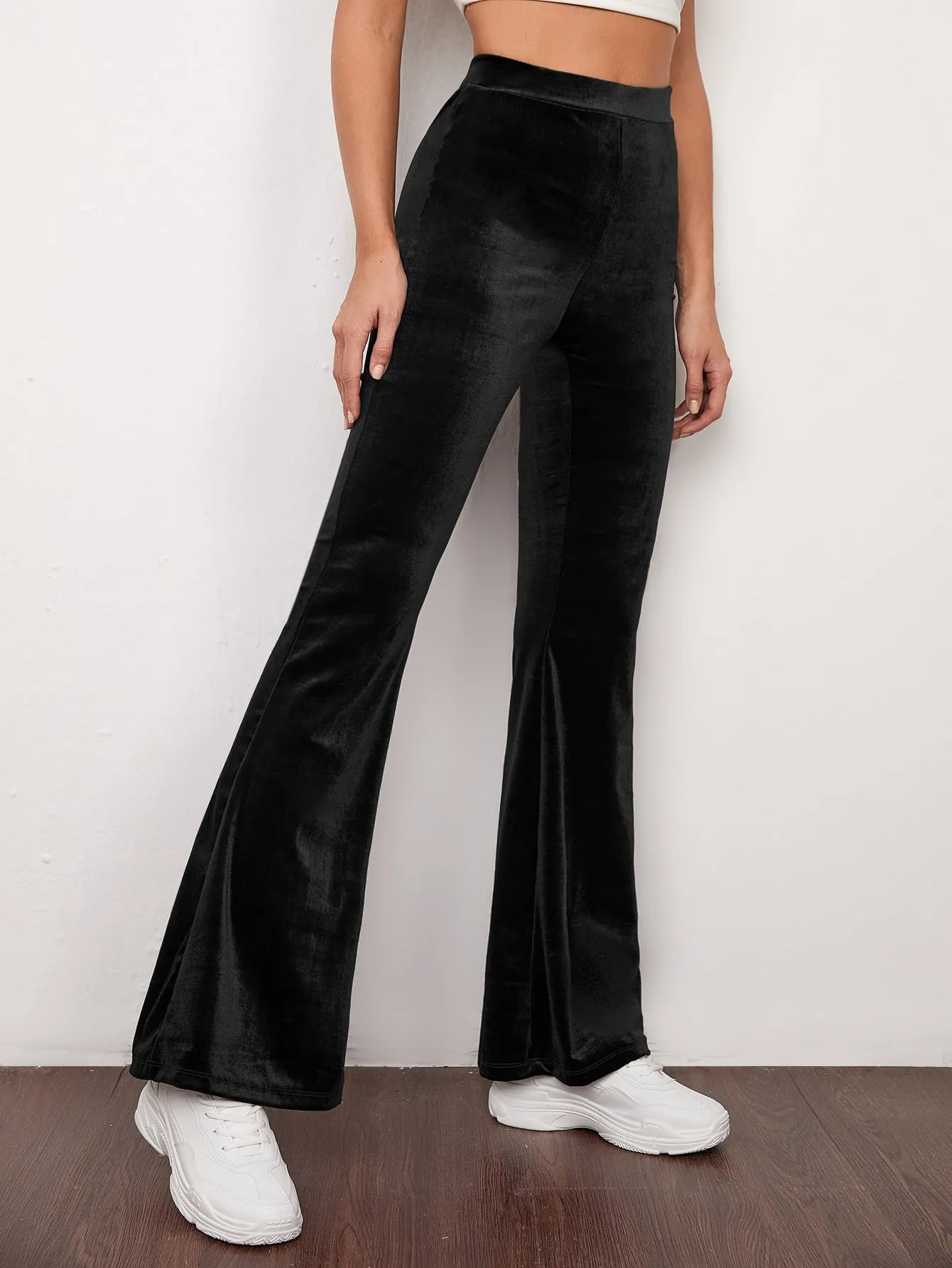 Flare Leg Velvet Pants