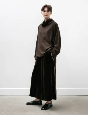 Gaucho Pants Silk Velvet Brown