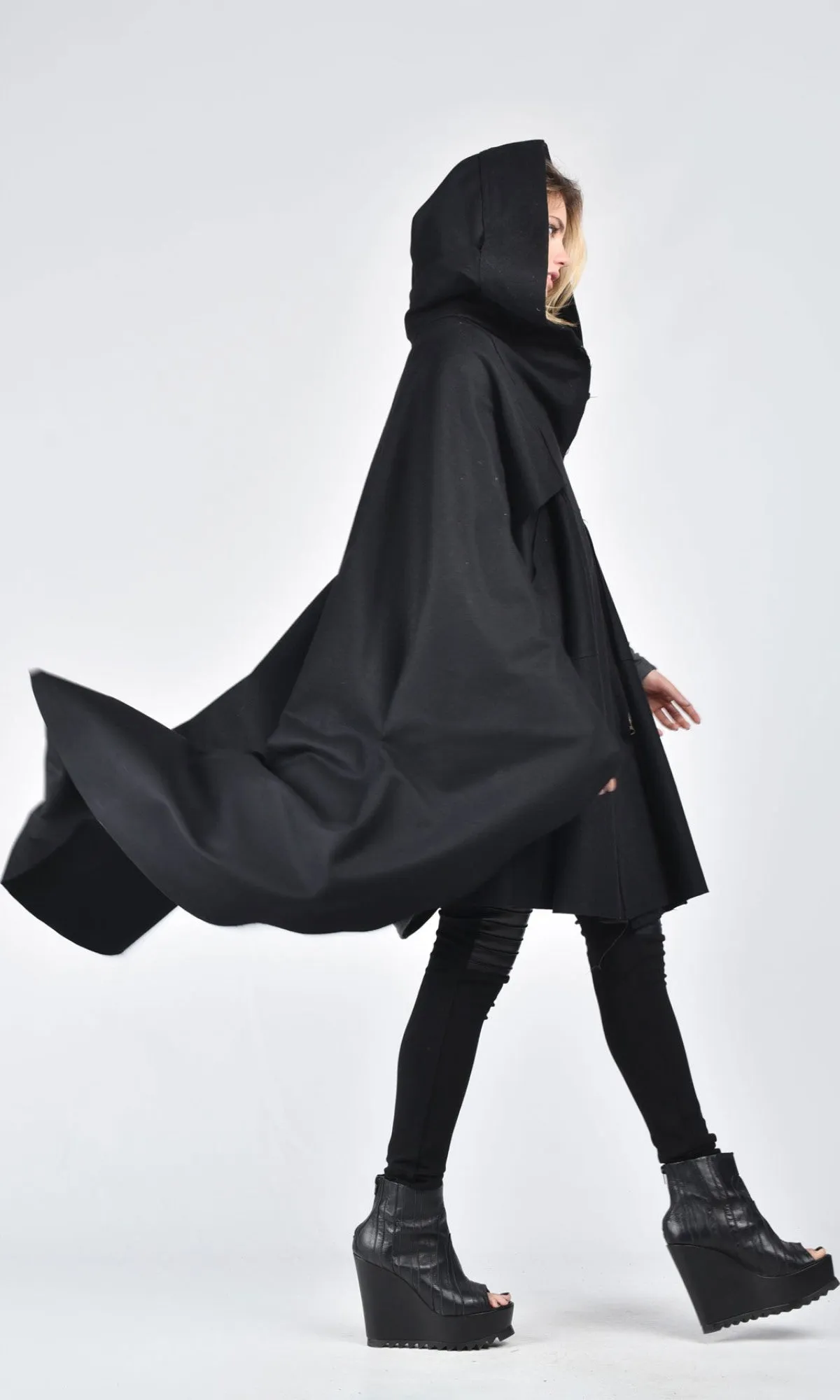 Hooded Cape Coat