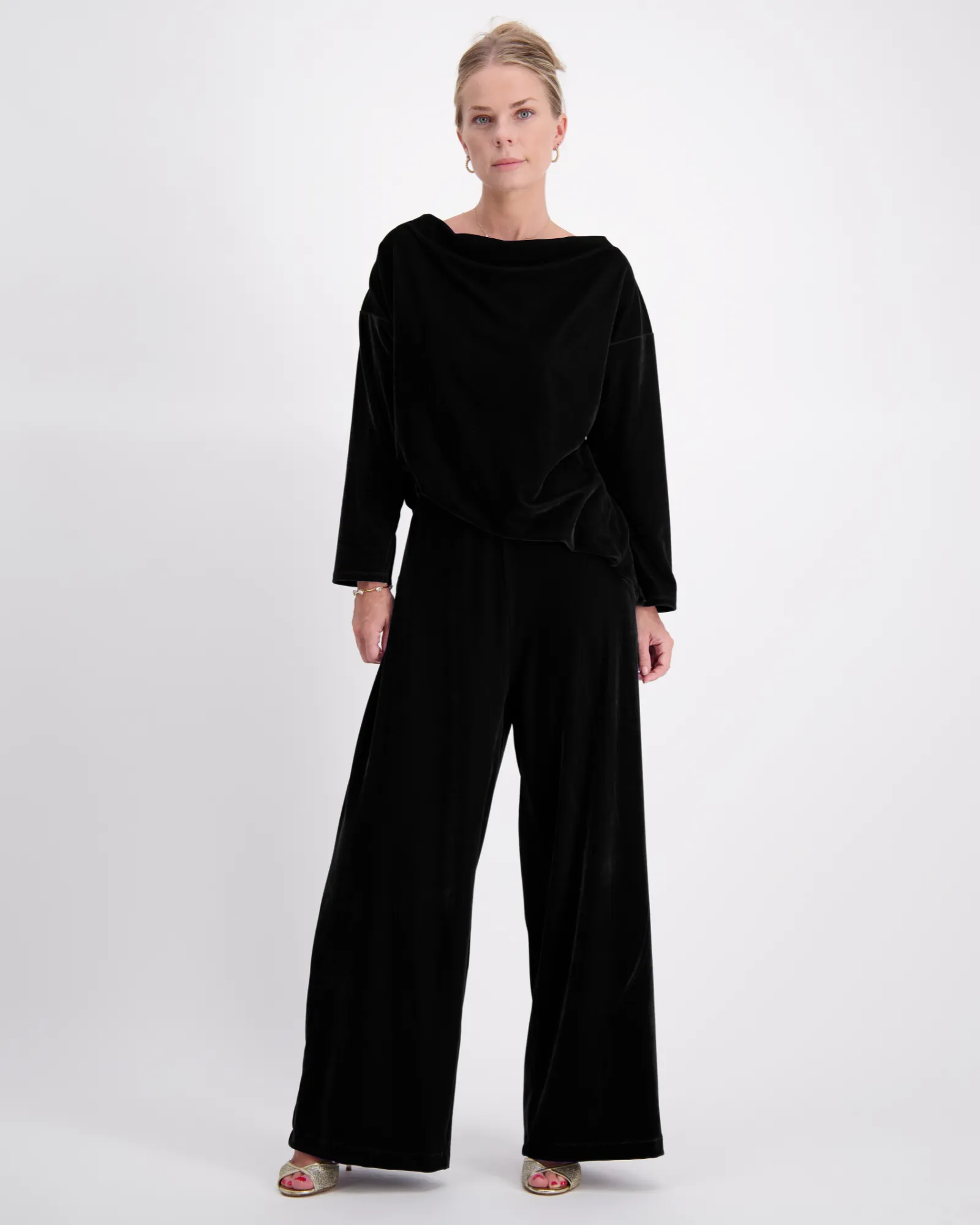 Jessie Wide Leg Velvet Pants