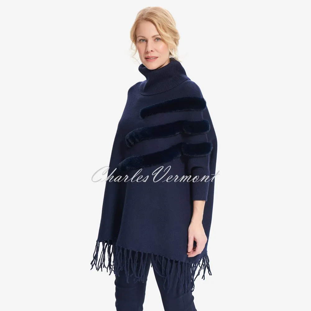 Joseph Ribkoff Poncho Cover Up – Style 214916 (Midnight Blue)