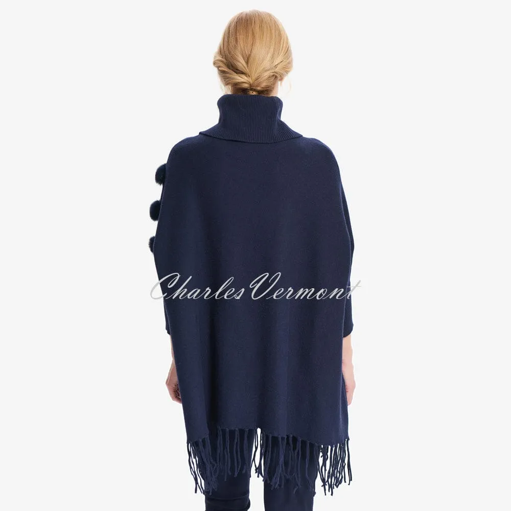 Joseph Ribkoff Poncho Cover Up – Style 214916 (Midnight Blue)