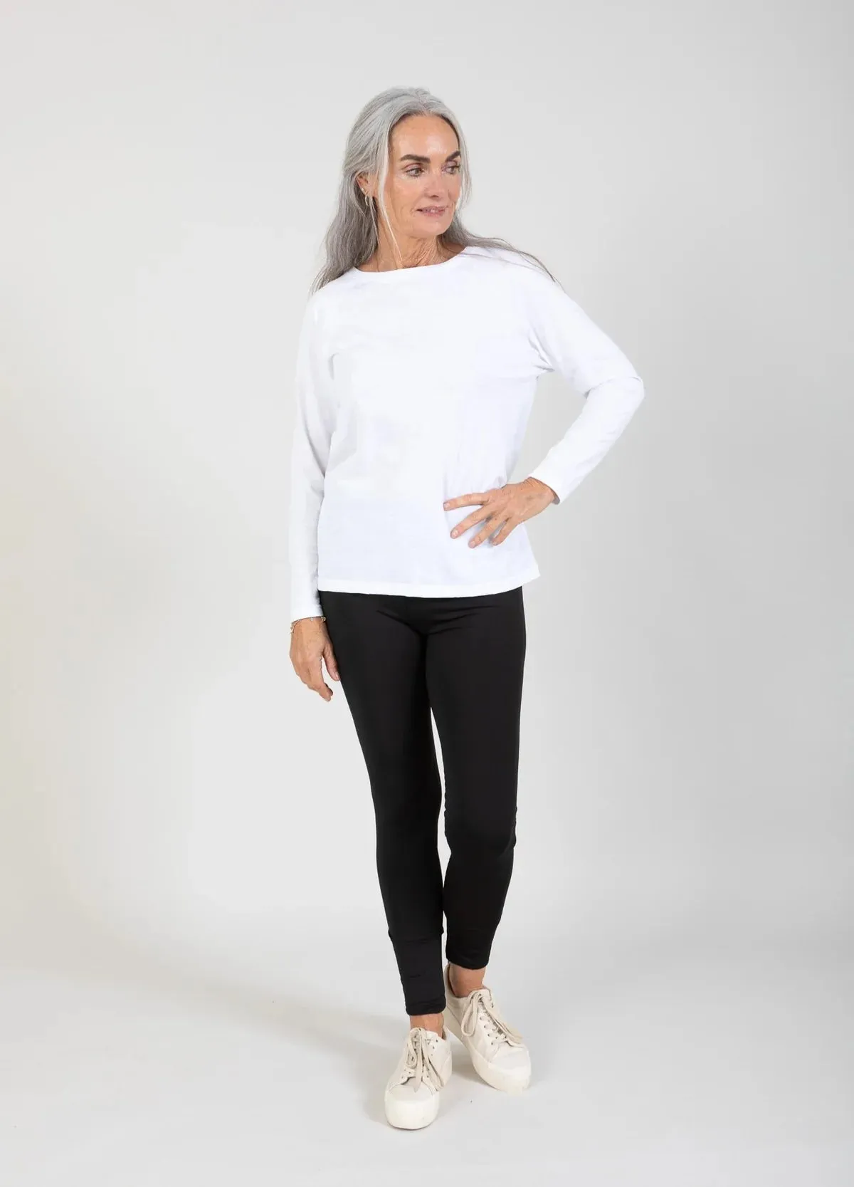 Long Sleeve T-Shirt in White