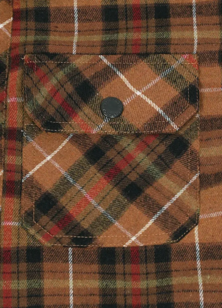 Men's Thicken Plaid Hooded Flannel Shirt Jacket with Quilted Lined