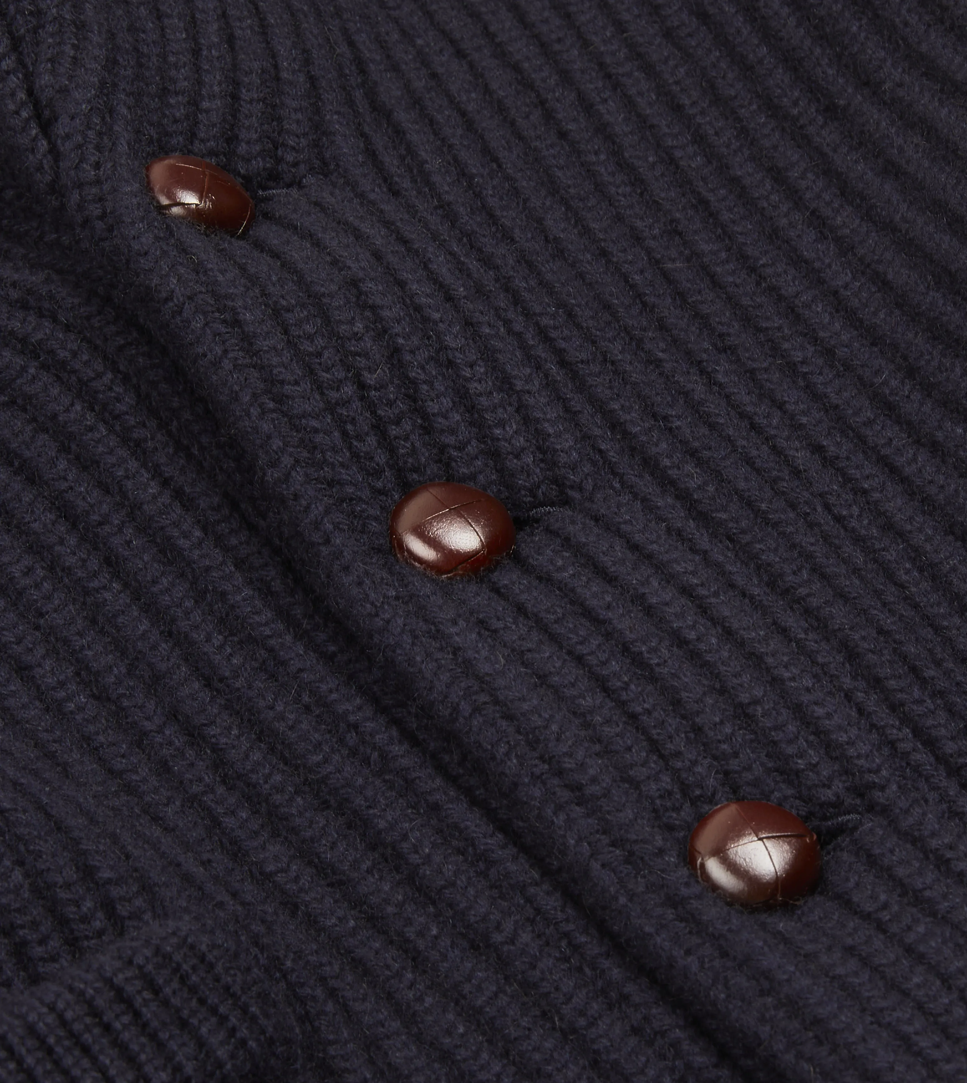 Navy Cashmere Shawl Collar Cardigan