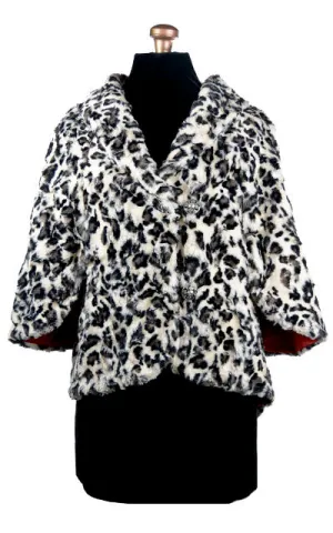 Opera Cape - Luxury Faux Fur White Jaguar