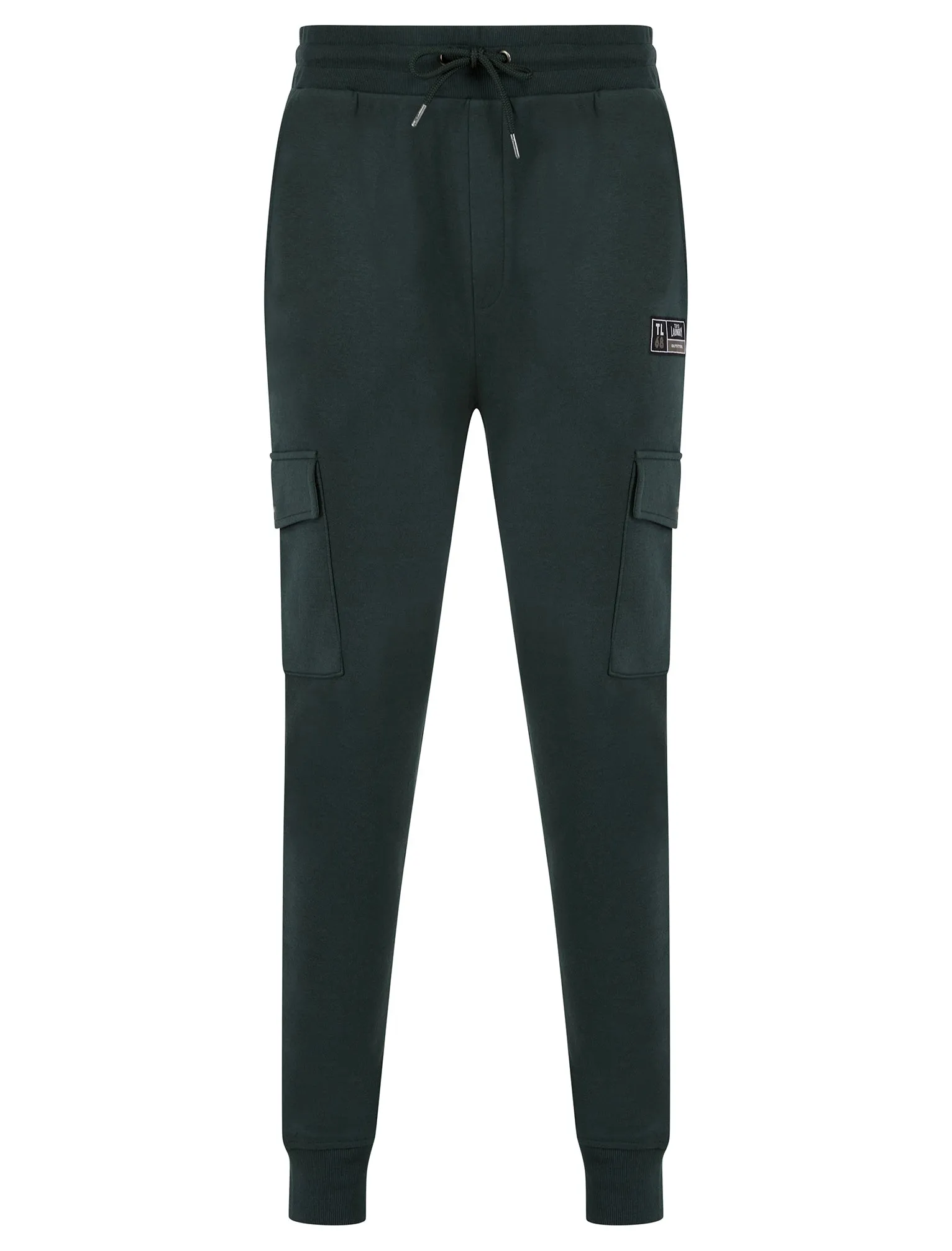 Phantom Multi-Pocket Cargo Style Cuffed Joggers in Dark Green - Tokyo Laundry