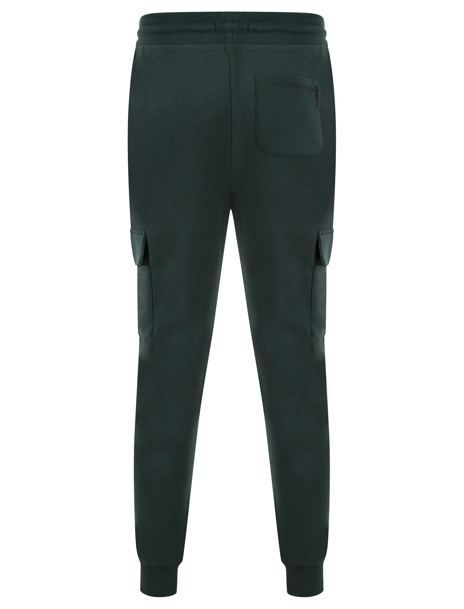 Phantom Multi-Pocket Cargo Style Cuffed Joggers in Dark Green - Tokyo Laundry